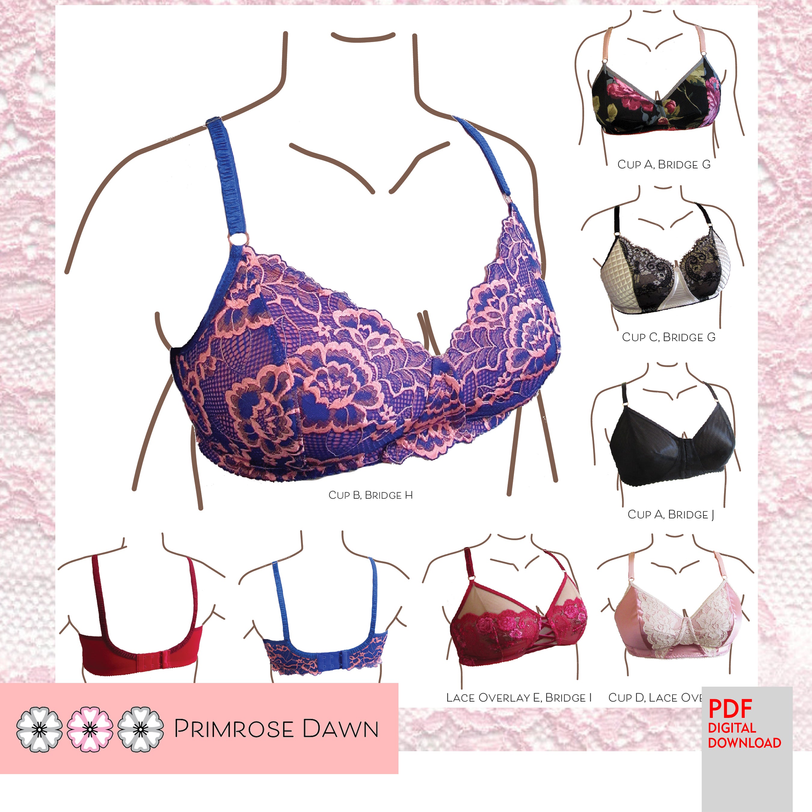 PDF Primrose Dawn Sewing Pattern- Desiree Bra – Stitch Love Studio