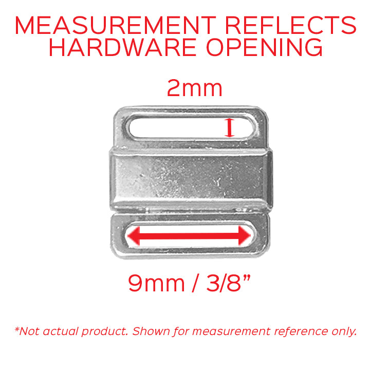 3/8" (9 mm) Metal Front Closures in Silver for Bra, for Swimwear or Lingerie - Stitch Love Studio