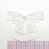 Large White Bow Layered with Pearlesque Bead Applique- Set of 4
