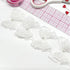 White Layered Butterfly Bow with Pearlesque Bead 3D Applique- Set of 4