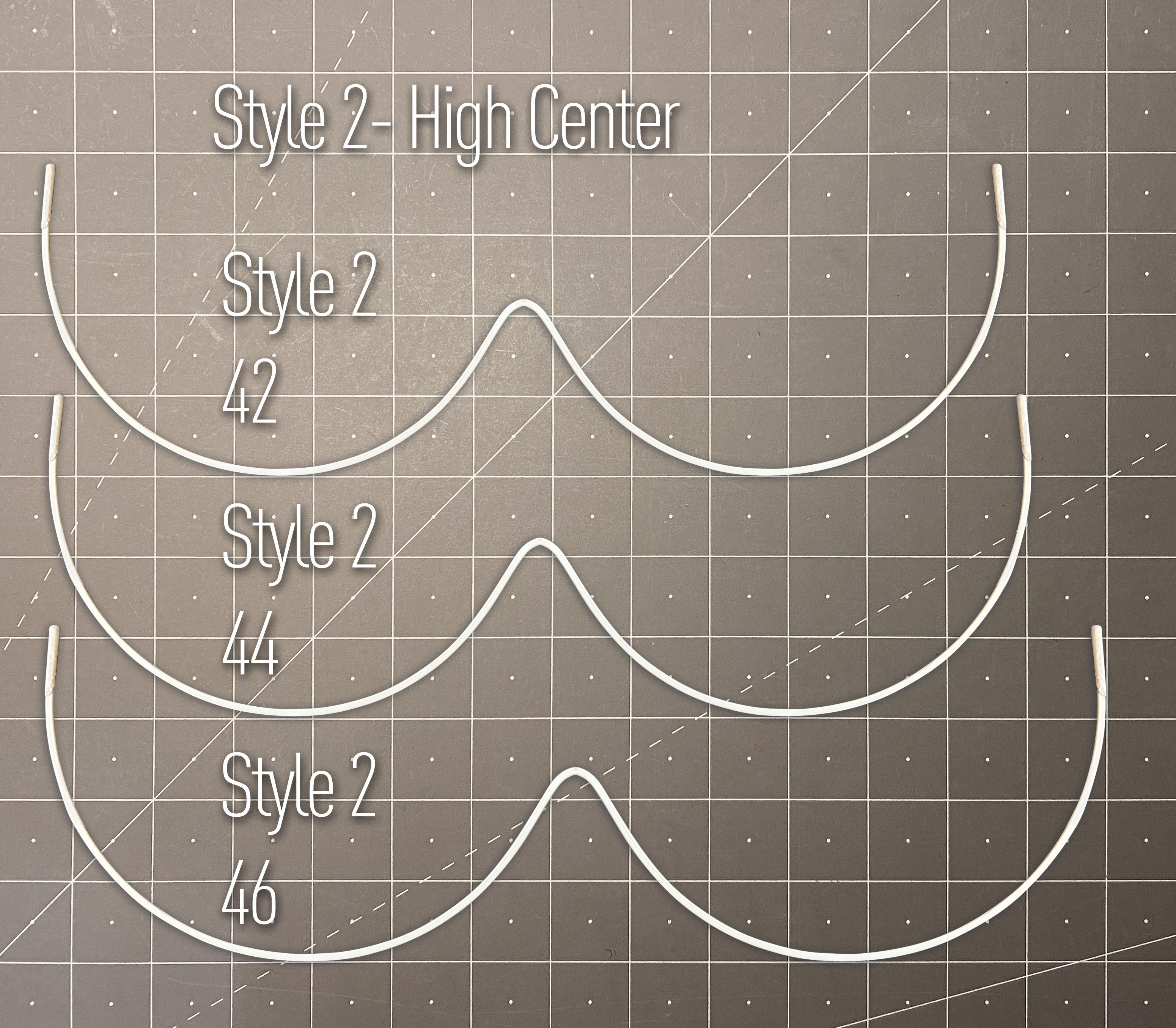 Continuous or Mono Underwire, Premium Quality Metal, Thermoplastic Coated- Low and High Center Options- Sizes 32-40 - Stitch Love Studio