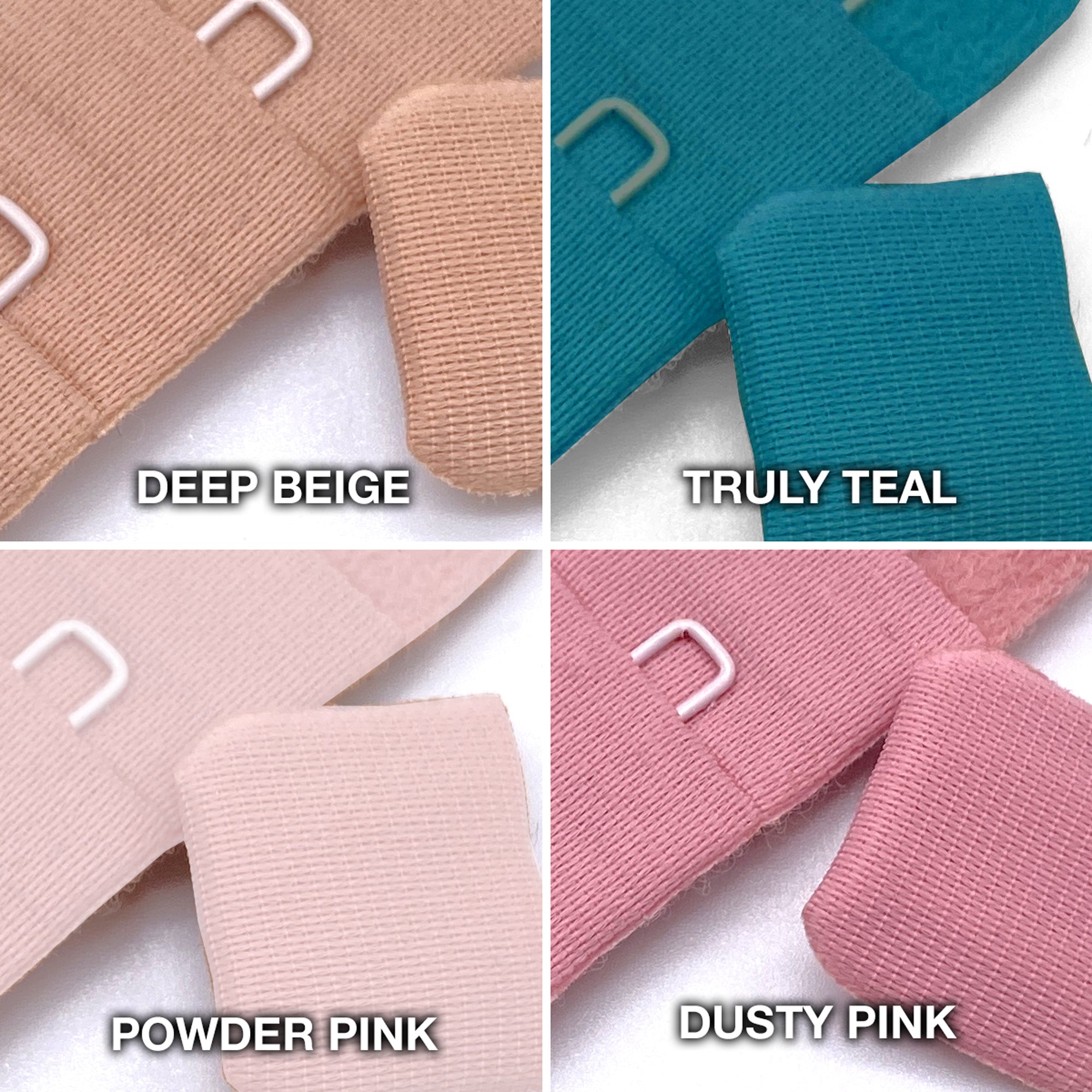 Continuous 3 Row Hook and Eye Tape, by the 1/4 Yard Increments - Stitch Love Studio