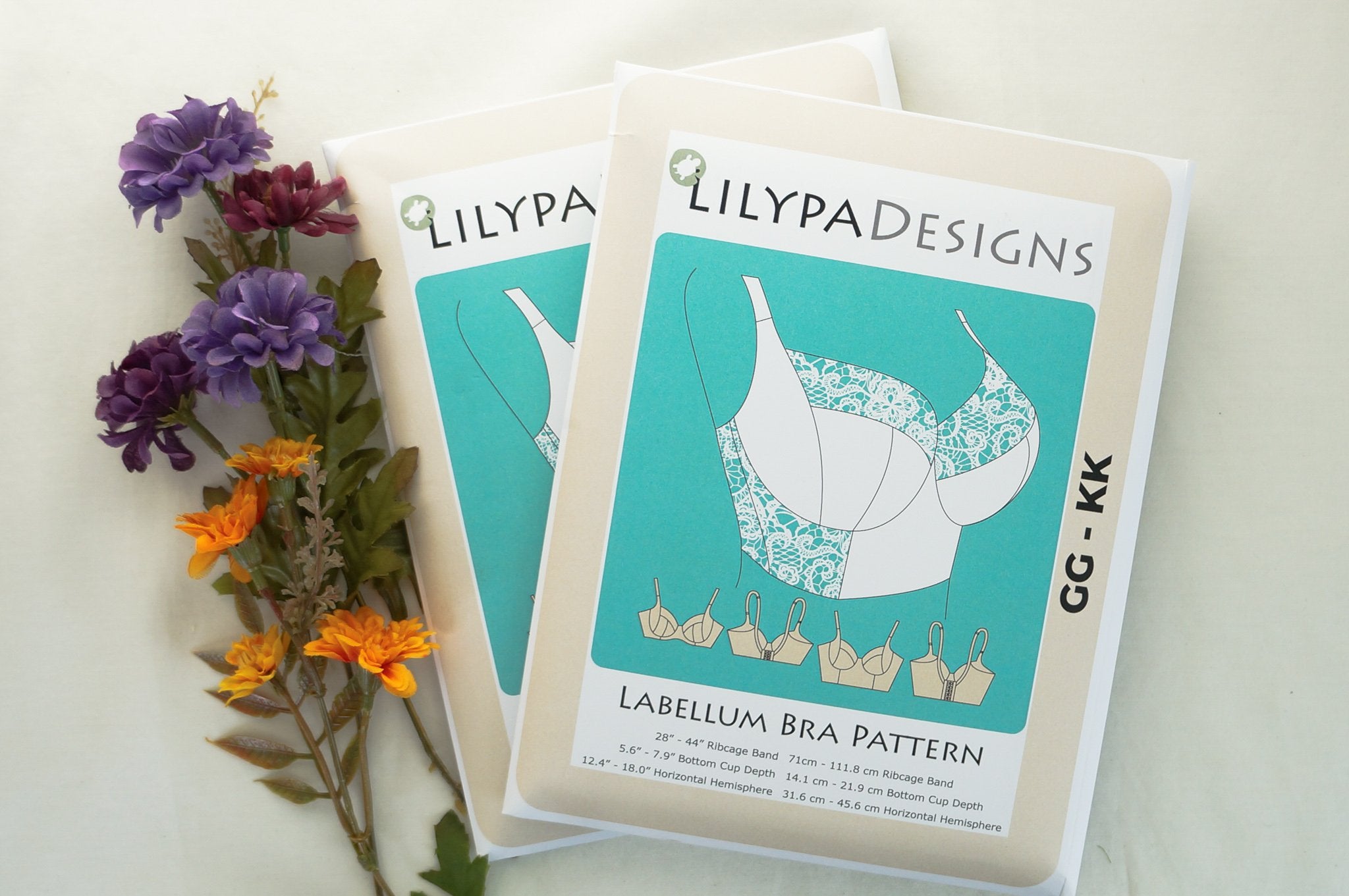 LilypaDesigns Labellum Bra Pattern = Sizes DD-GG or GG-KK = PAPER - Stitch Love Studio