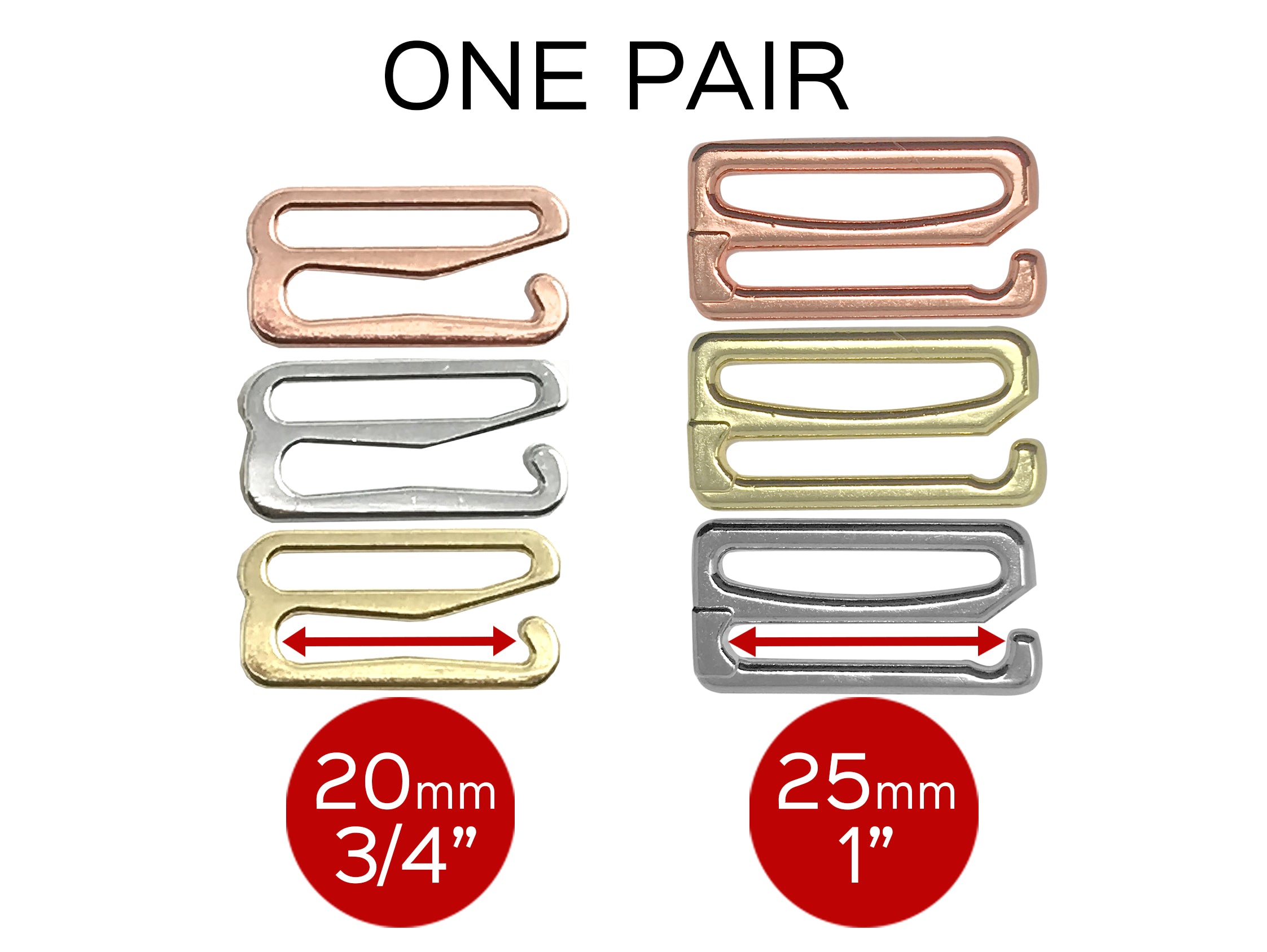 DIY Accessories 20mm~25mm Metal Bra Strap Adjustment Buckles