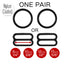 Set of 2 Rings OR 2 Sliders Bra Strap Sliders in Black- 3/8" (10mm), 1/2" (12mm), 5/8" (15mm), 1/4" (6mm) - Stitch Love Studio
