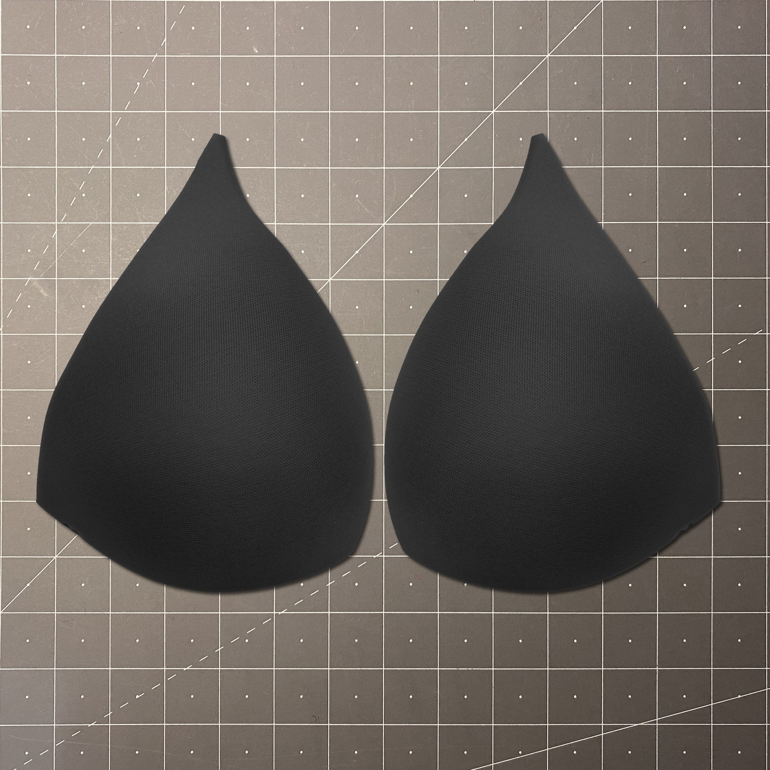 Molded Bra Cups, Long Triangular Shaped, Inserts or Sewn In for Lingerie, Swimwear, Dance Costumes, Dresses - Sizes 32-42 - Stitch Love Studio