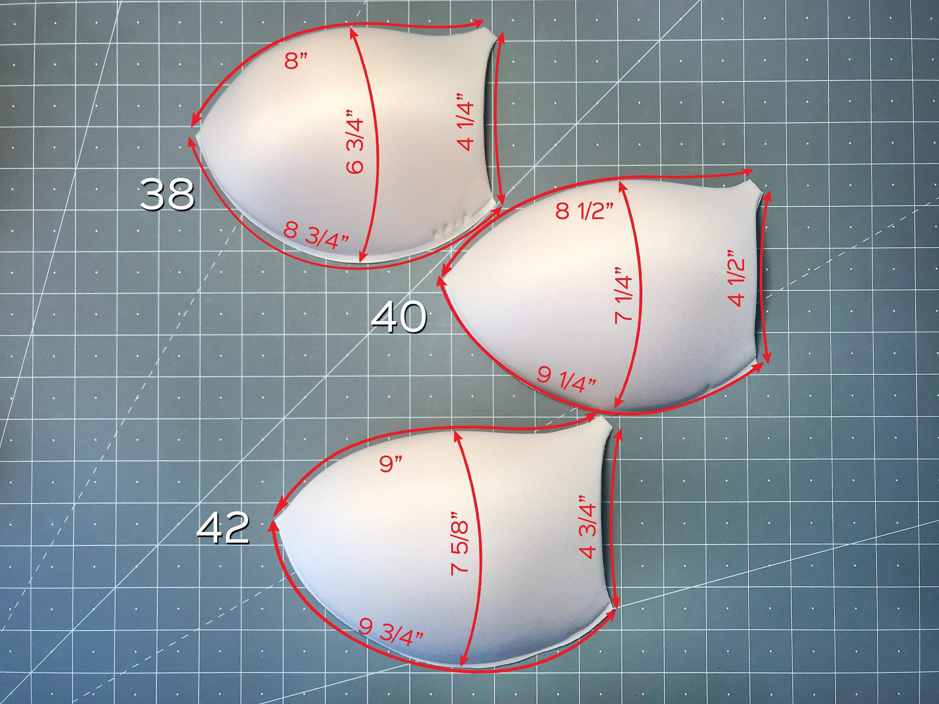 Molded Contoured Bra Cups, Inserts or Sewn In- in beige or black- Sizes 32-42 - Stitch Love Studio