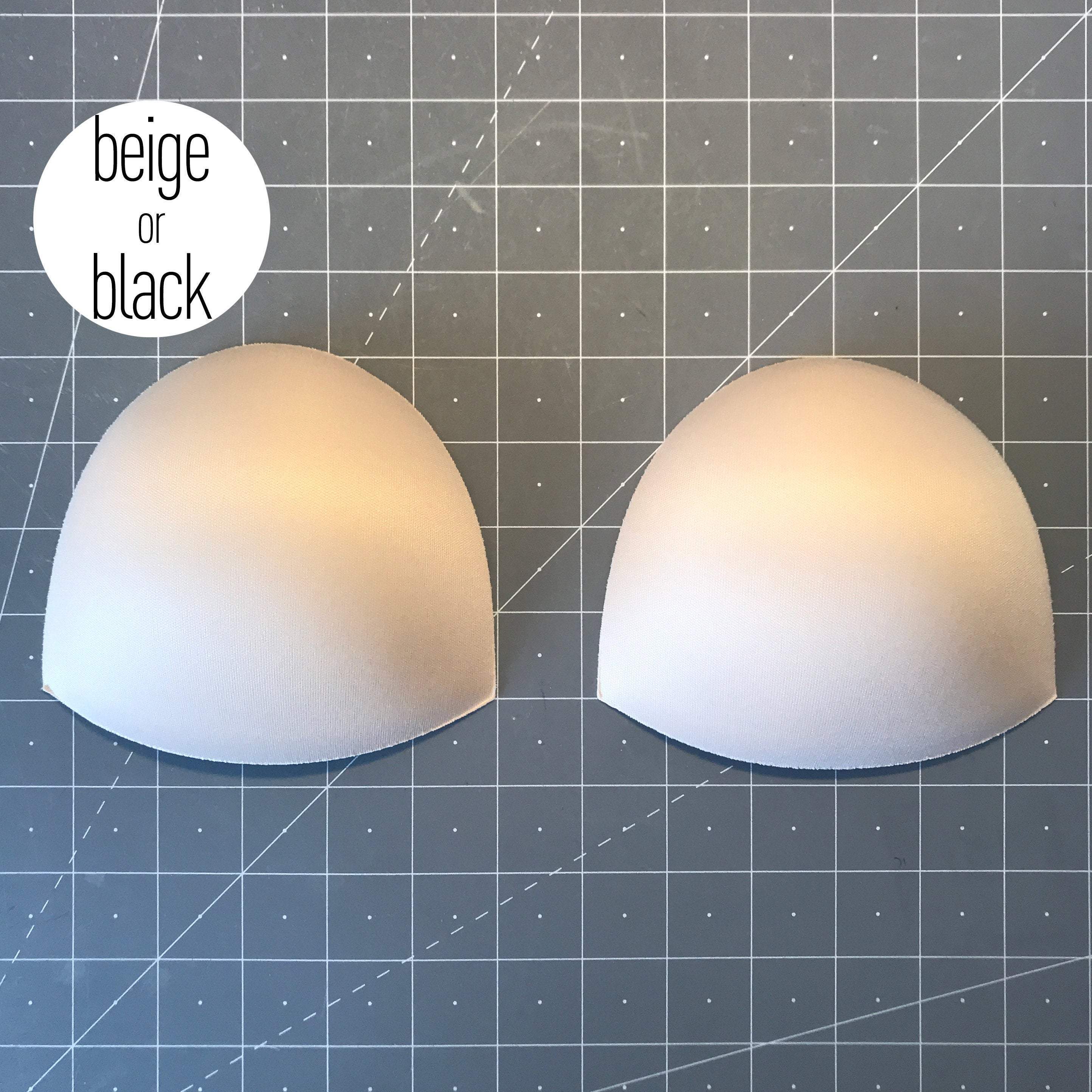 Rounded Bra Cup Inserts in Beige or Black- Sizes 32-44 - Stitch Love Studio