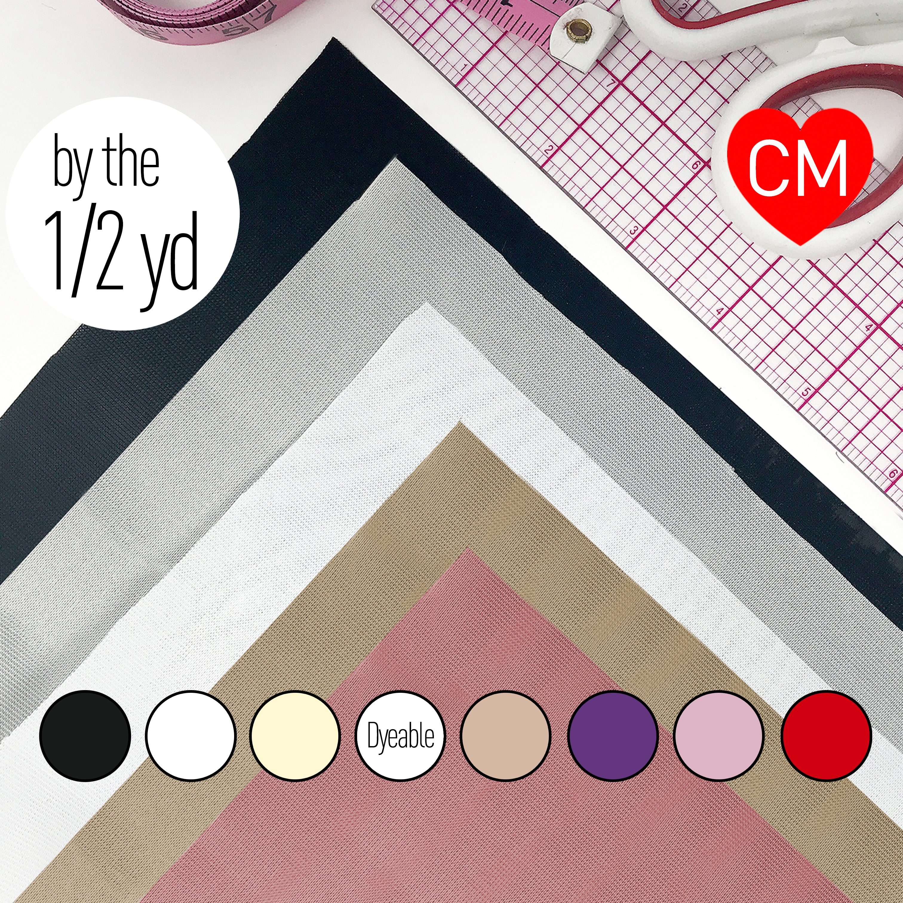 TO BE DISCONTINUED Stabilizer Tricot Sturdy and Rigid Fabric- by the 1/2 Yard - Stitch Love Studio