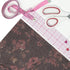 French Terry Knit Fabric Heather Chocolate Brown with Flower Print- by the 1/2 Yard - Stitch Love Studio