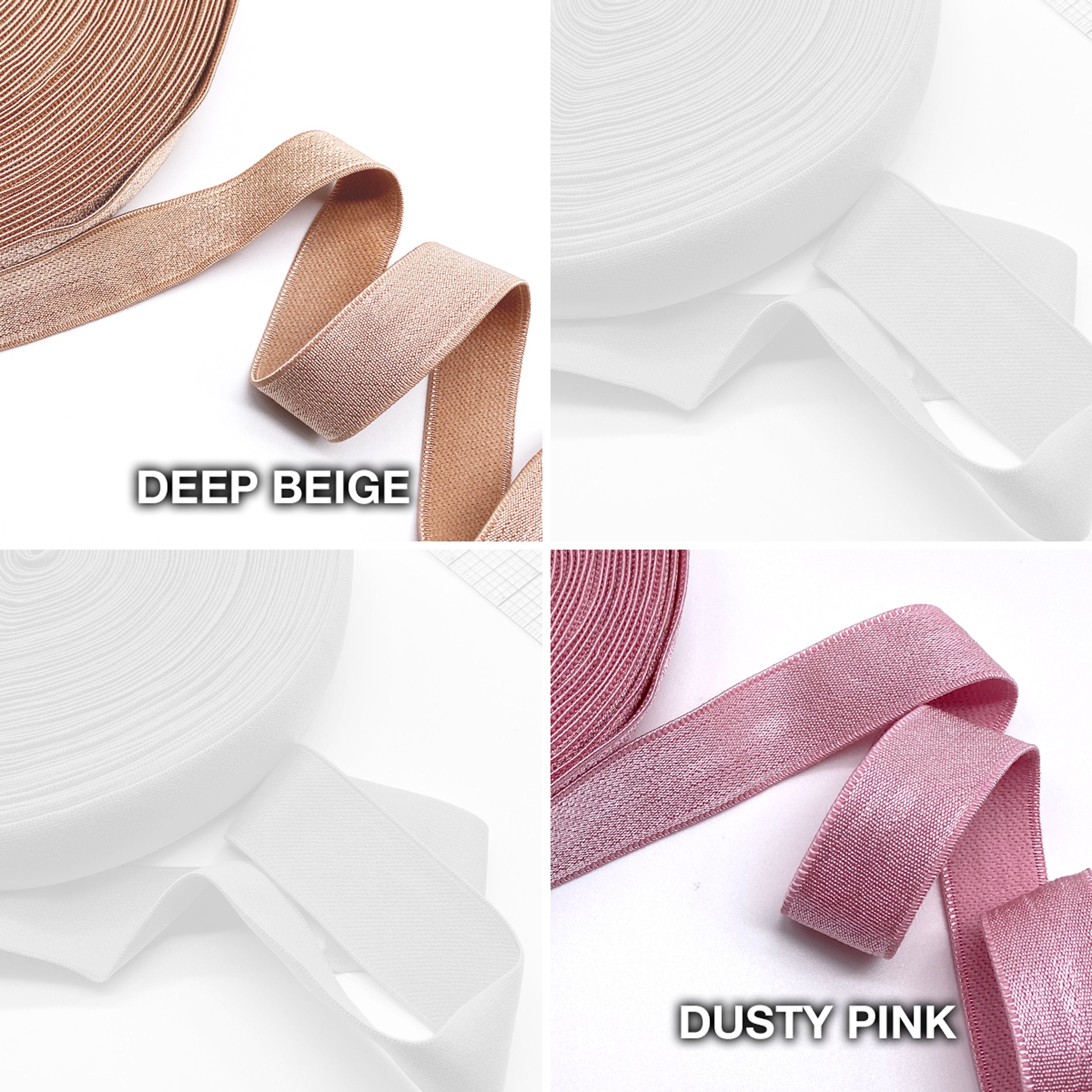 3/4" (20mm) Shiny, Plush Back Waist Elastic- 2 Yards - Stitch Love Studio