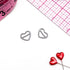3/8" (10mm), 1/2" (12mm), 5/8" (15mm) Metal Heart-Shaped Bra Strap Sliders- Set of 2 - Stitch Love Studio