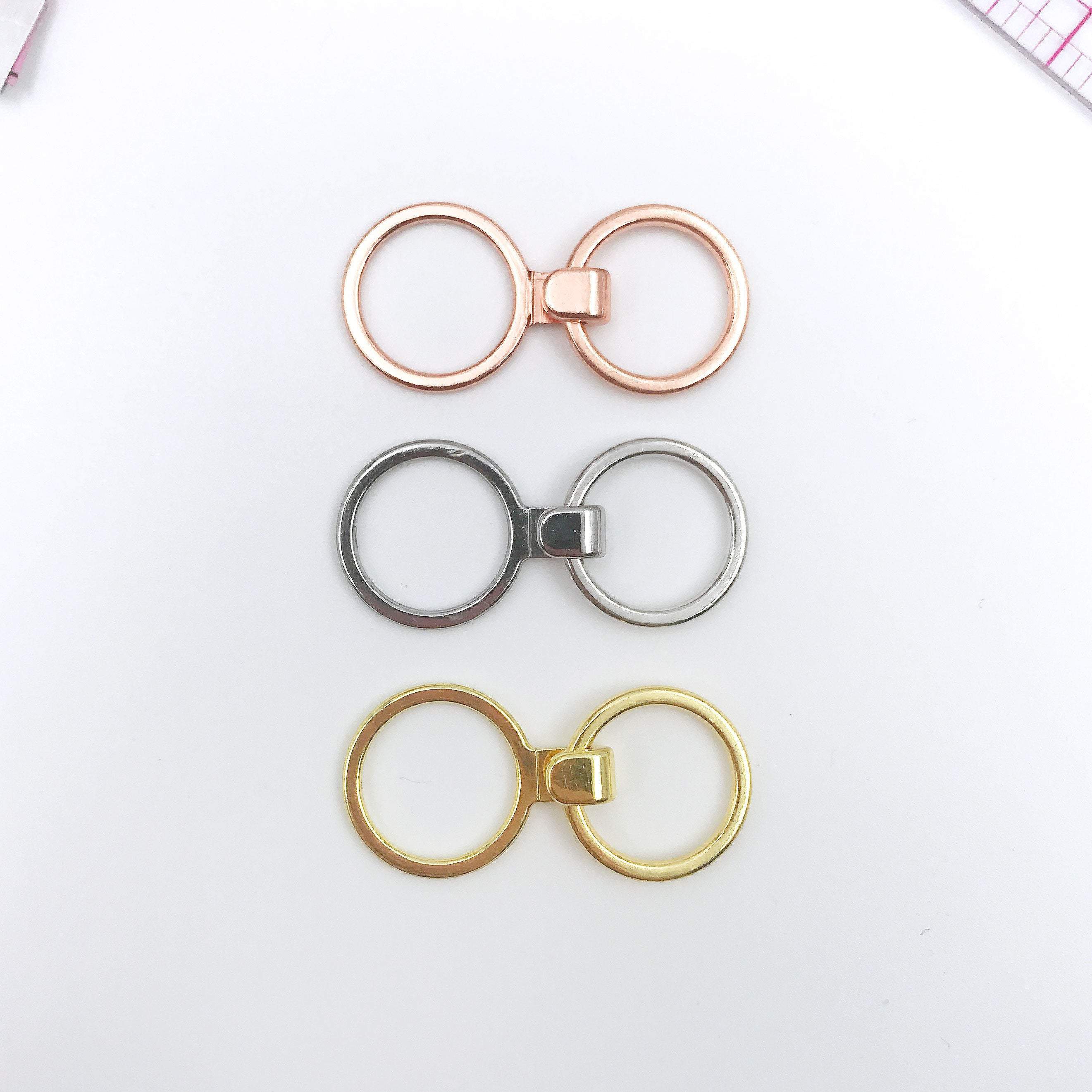 1/2" (12mm) or 3/8" (10mm) J-Hook with ring Set, Converts Bra into a Racer Back - Stitch Love Studio
