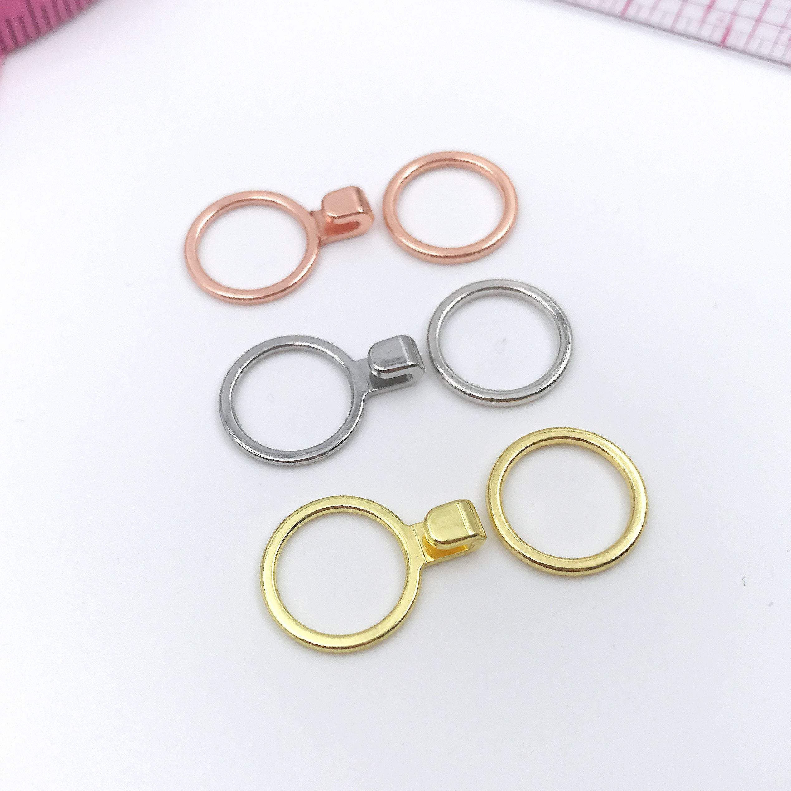 1/2" (12mm) or 3/8" (10mm) J-Hook with ring Set, Converts Bra into a Racer Back - Stitch Love Studio