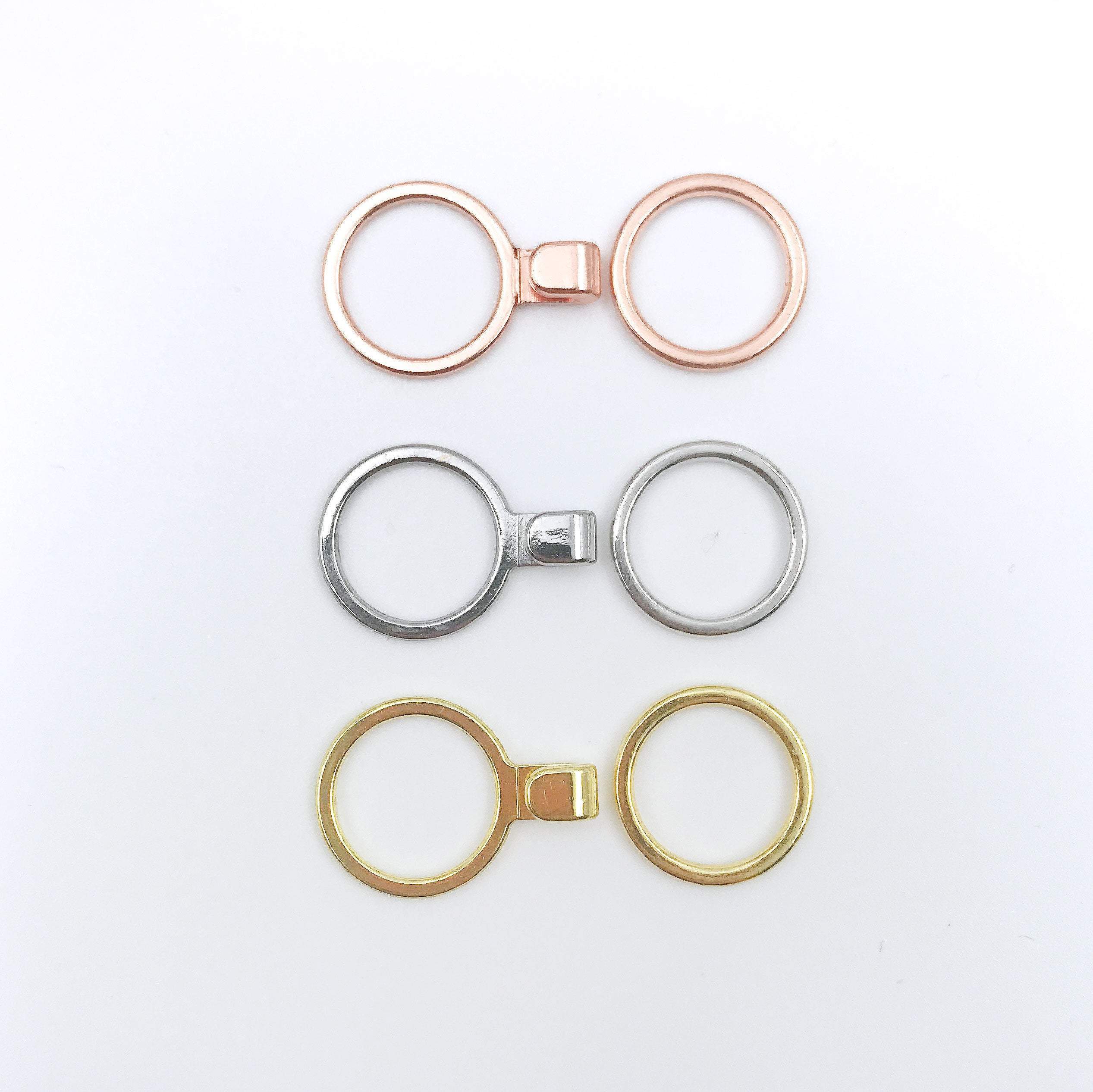 1/2" (12mm) or 3/8" (10mm) J-Hook with ring Set, Converts Bra into a Racer Back - Stitch Love Studio