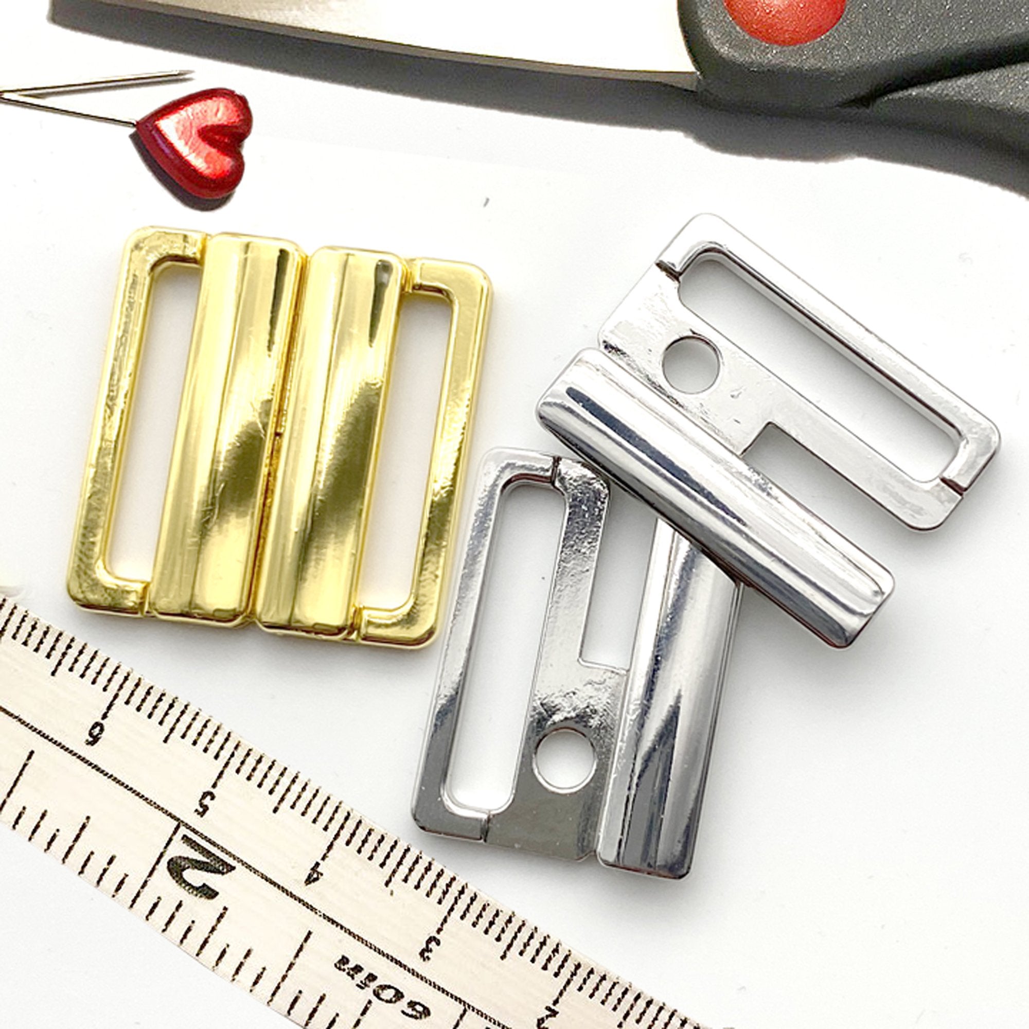 1" (25mm) Metal Front Closures - Stitch Love Studio