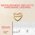 3/8" (10mm), 1/2" (12mm), 5/8" (15mm) Metal Heart-Shaped Bra Strap Sliders- Set of 2 - Stitch Love Studio