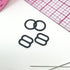 Set of 2 Rings OR 2 Sliders Bra Strap Sliders in Charcoal Grey- 3/8" (10mm) - Stitch Love Studio