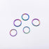 Set of 2 Rings OR 2 Sliders Bra Strap Sliders in Rainbow Colored for Bra making or Swimwear - 3/8"/10mm or 1/2"/12mm - Stitch Love Studio