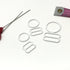 Set of 2 Rings OR 2 Sliders Bra Strap Sliders in White 3/8" (10mm), 1/2" (12mm), 5/8" (15mm) - Stitch Love Studio