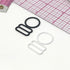 Set of 2 Rings OR 2 Sliders Bra Strap Sliders in White 3/8" (10mm), 1/2" (12mm), 5/8" (15mm) - Stitch Love Studio