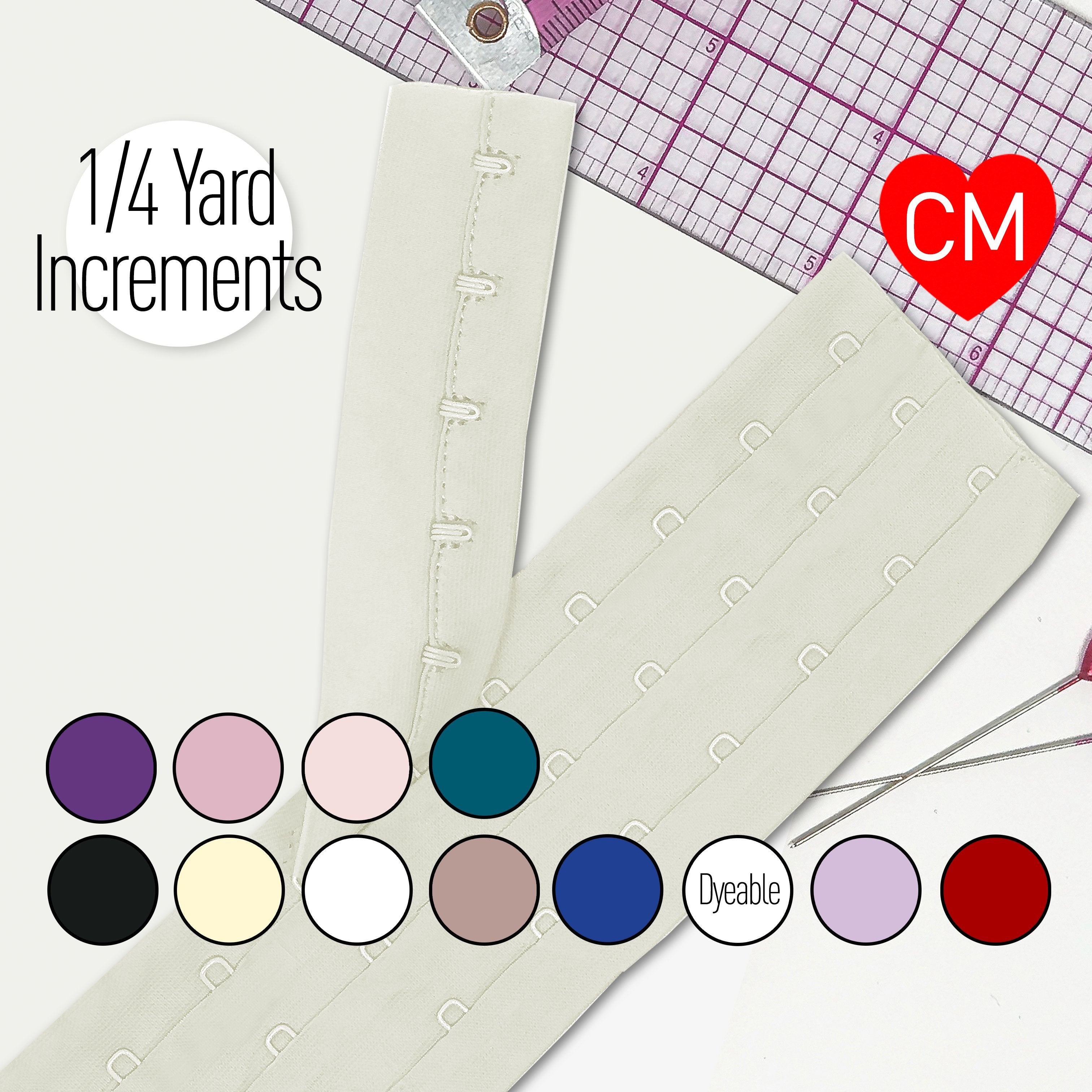 Continuous 3 Row Hook and Eye Tape, by the 1/4 Yard Increments - Stitch Love Studio