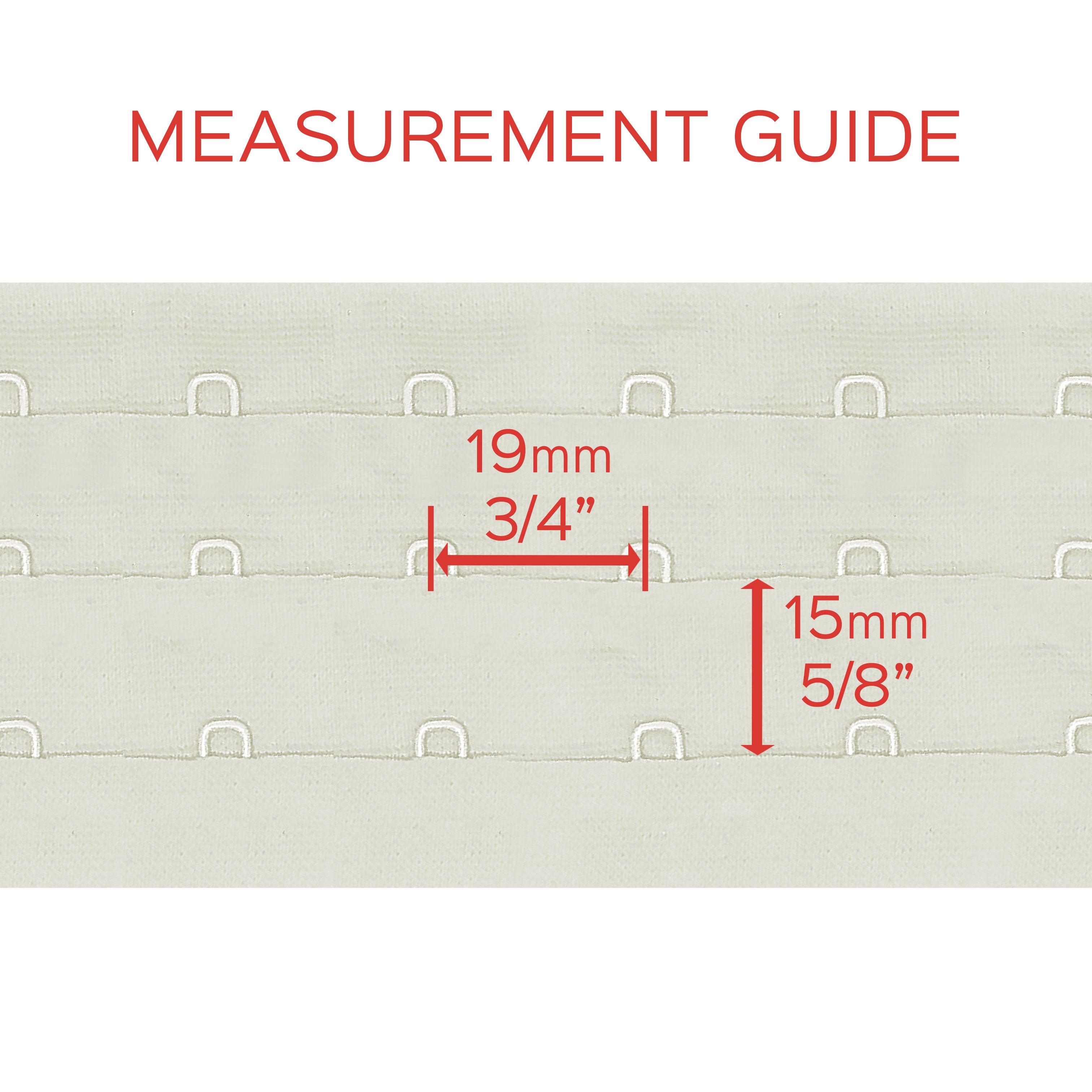 Continuous 3 Row Hook and Eye Tape, by the 1/4 Yard Increments - Stitch Love Studio