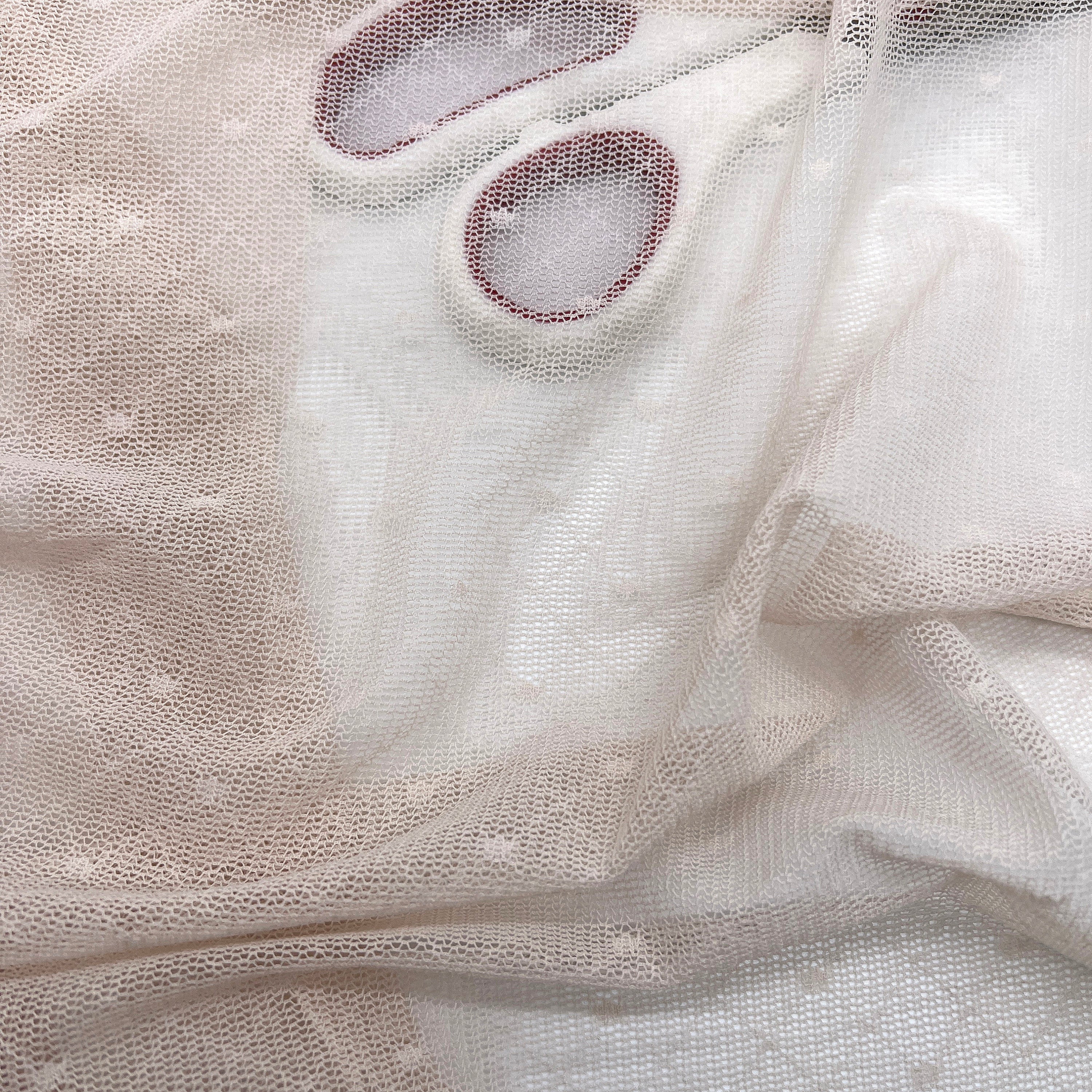 Dot Stretch Mesh Fabric, by the 1/2 Yard, Lightweight Power Mesh, High Quality - Stitch Love Studio