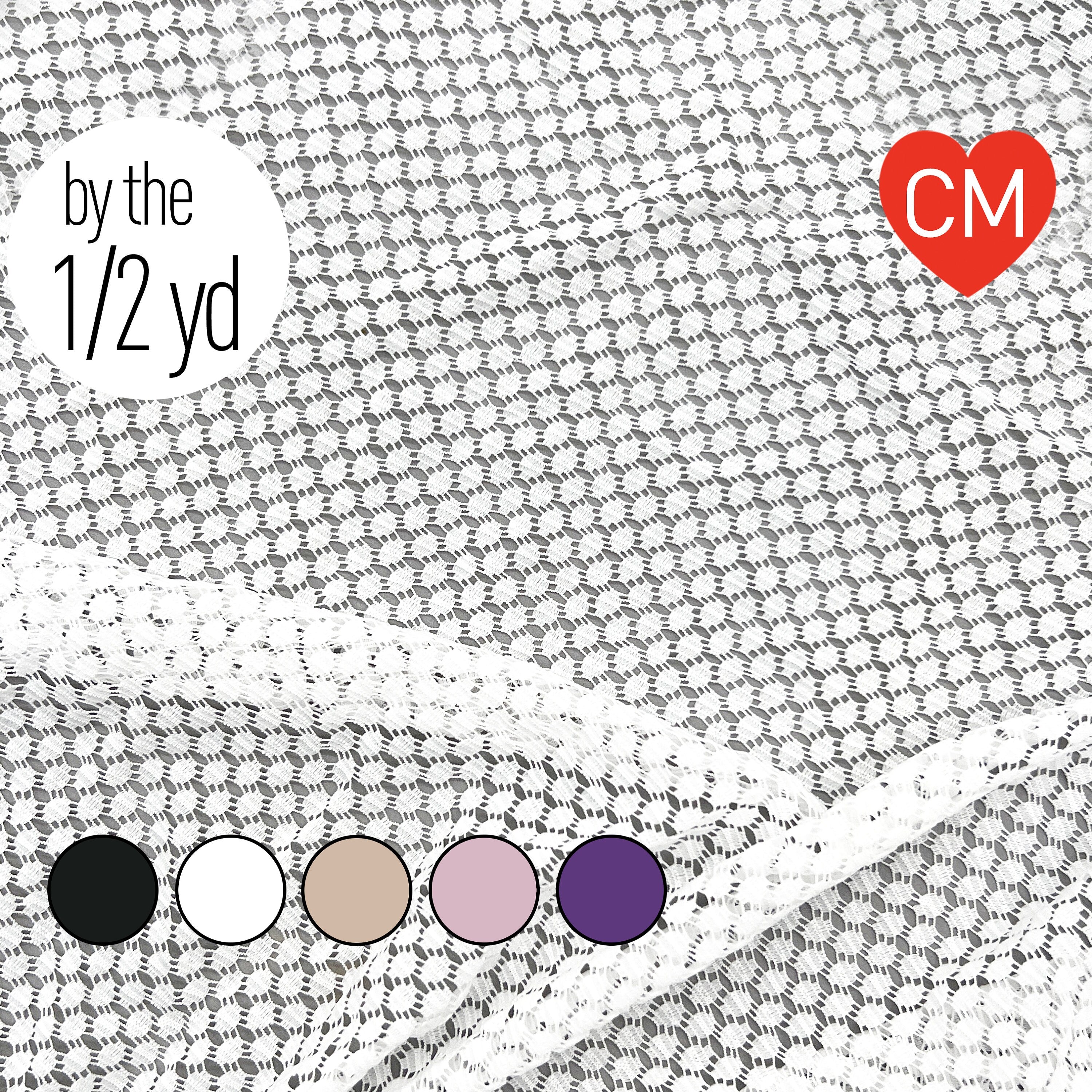 Geometric Stretch Mesh Fabric, by the 1/2 Yard, Lightweight Power Mesh, High Quality - Stitch Love Studio