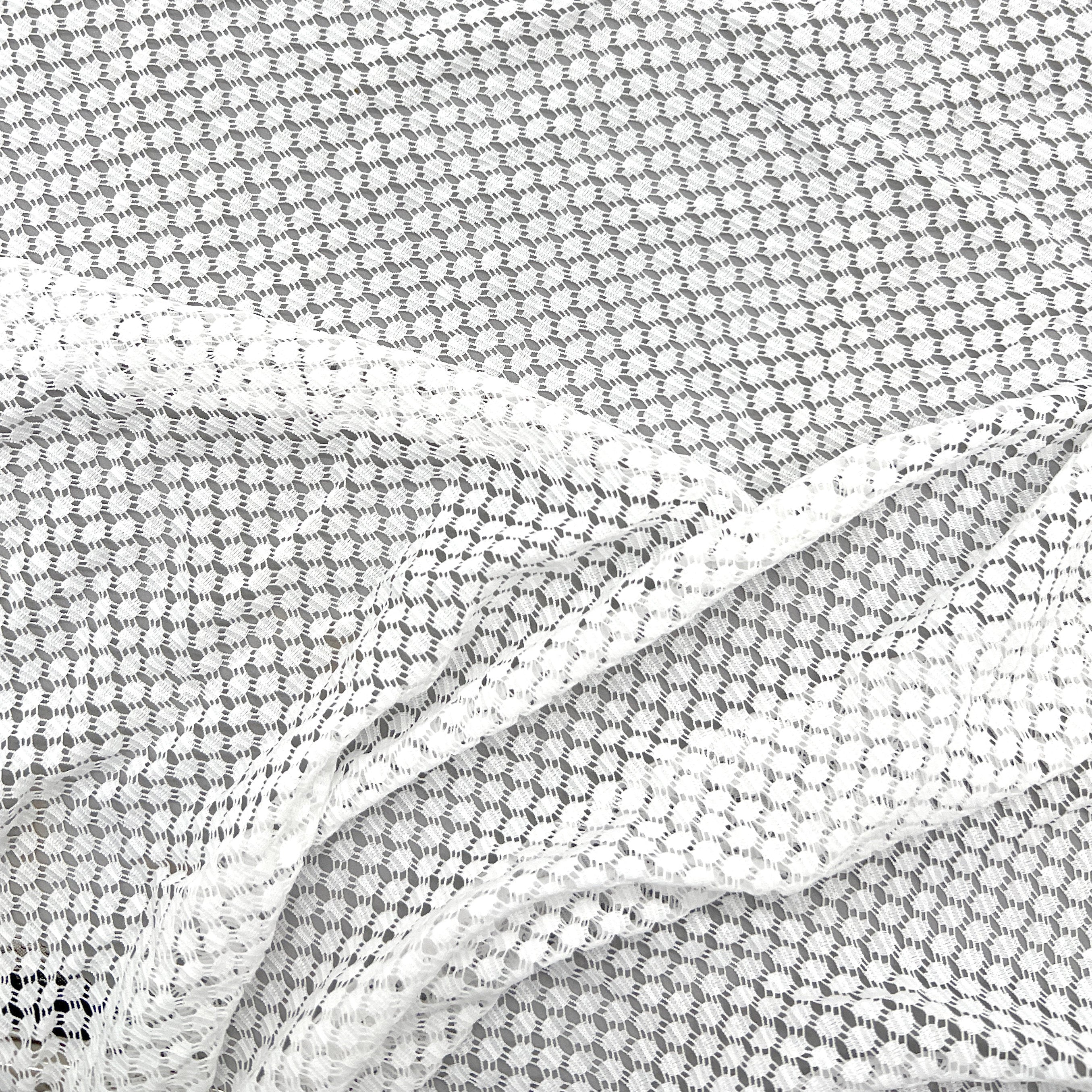 Geometric Stretch Mesh Fabric, by the 1/2 Yard, Lightweight Power Mesh, High Quality - Stitch Love Studio