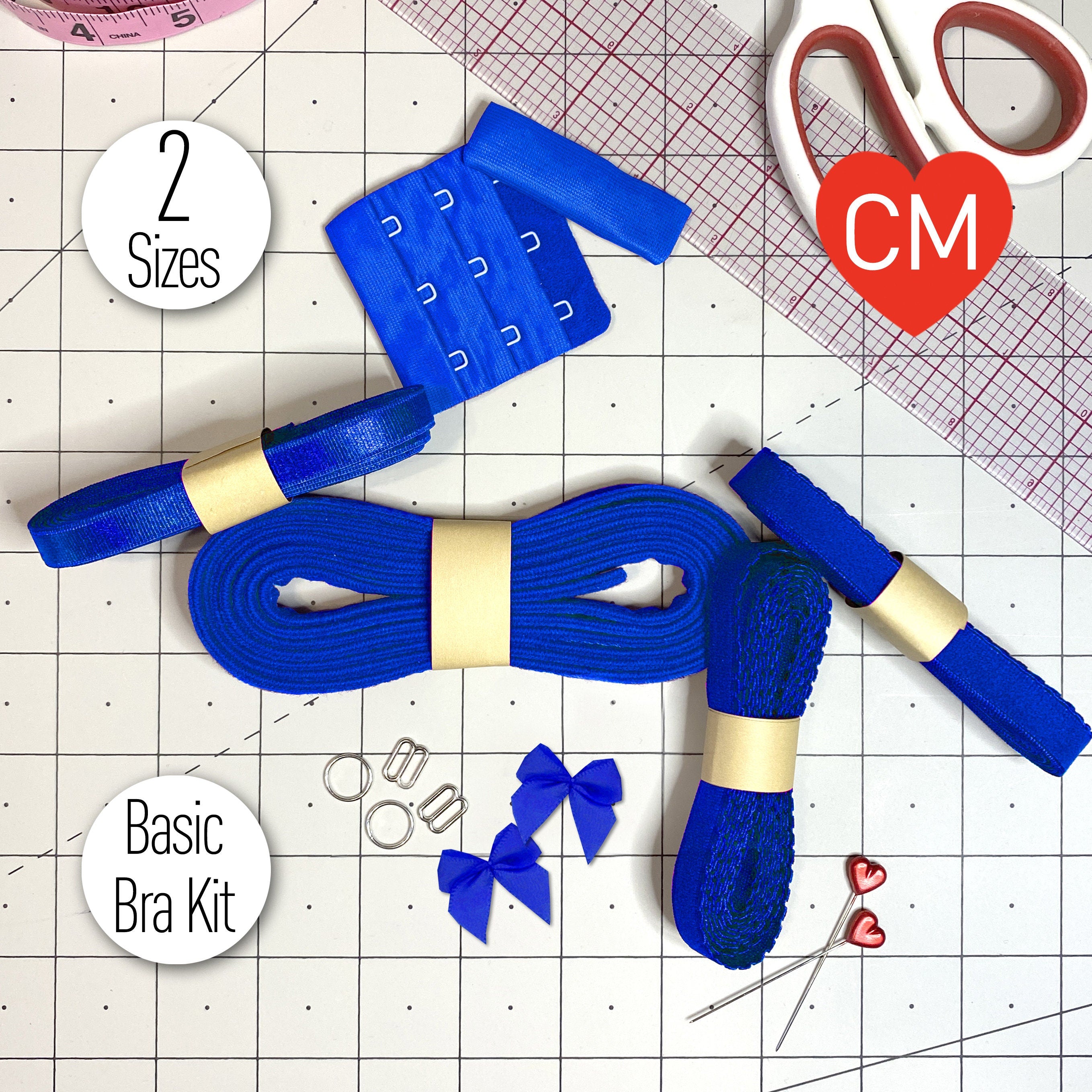 Basic Bra or Bralette Making Kit in Twilight Blue- 3/8" (10mm) or 1/2" (12mm) - Stitch Love Studio
