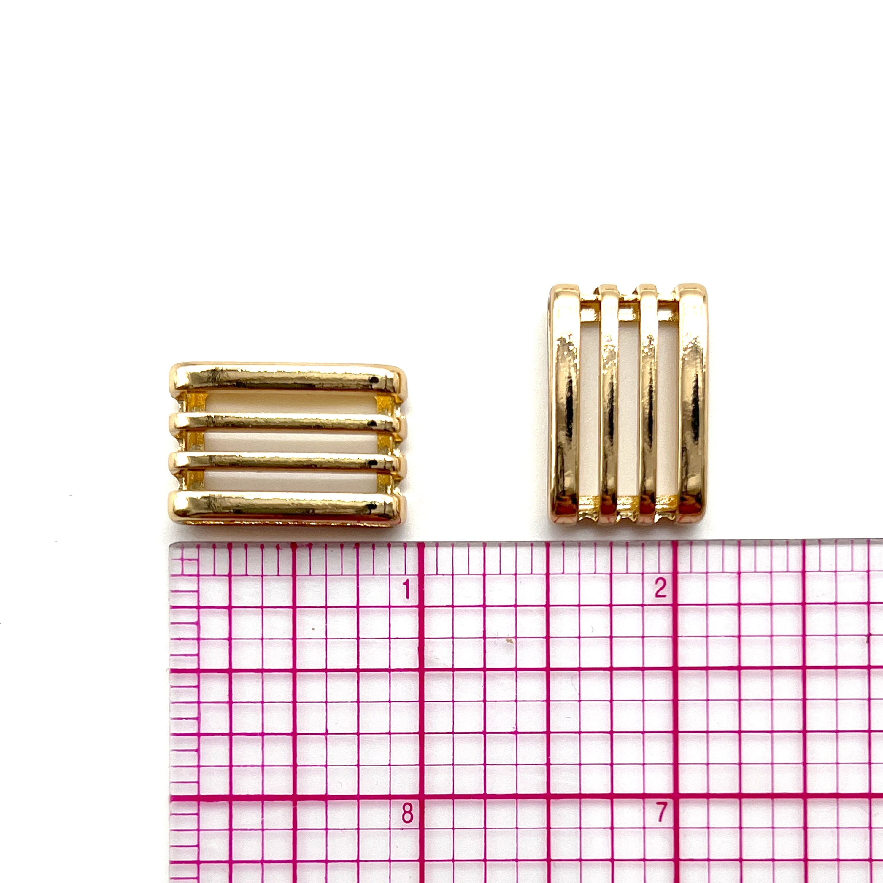 3/4" (20mm) Decorative Metal Slider in Gold for Swimwear, Lingerie or Bra Making- Set of 2 - Stitch Love Studio