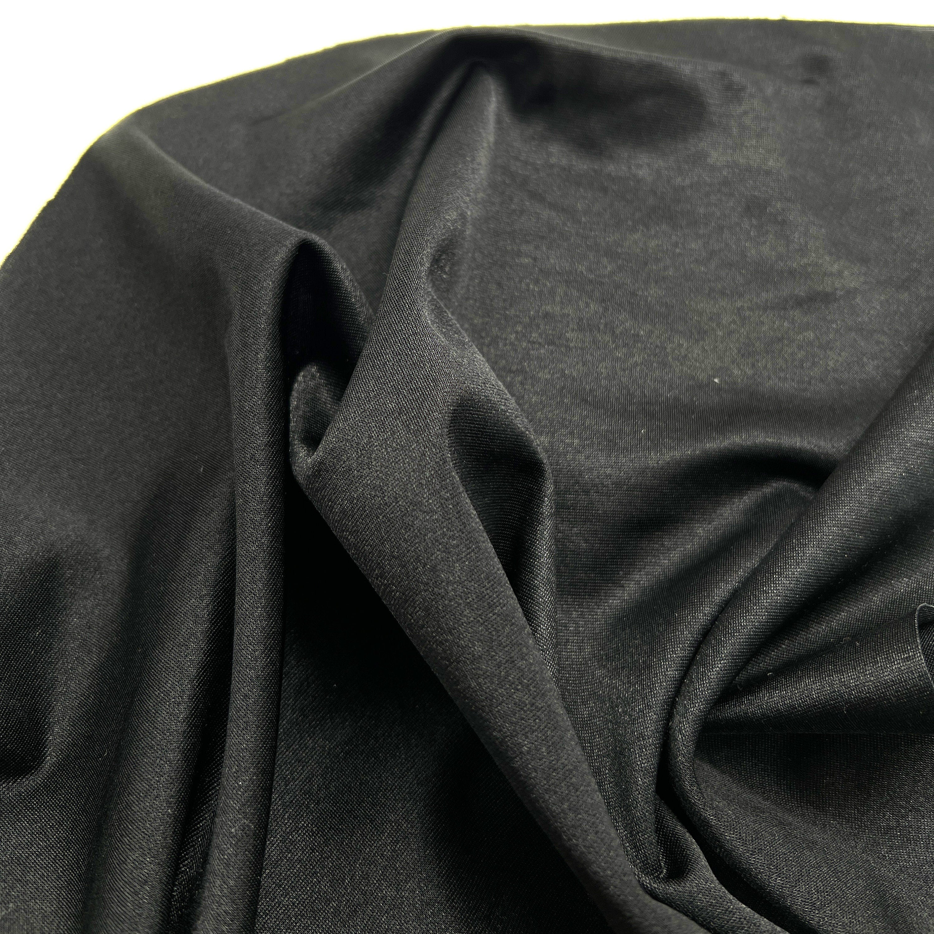 Compression Tricot Fabric lightweight, Black- by the 1/2 yd - Stitch Love Studio