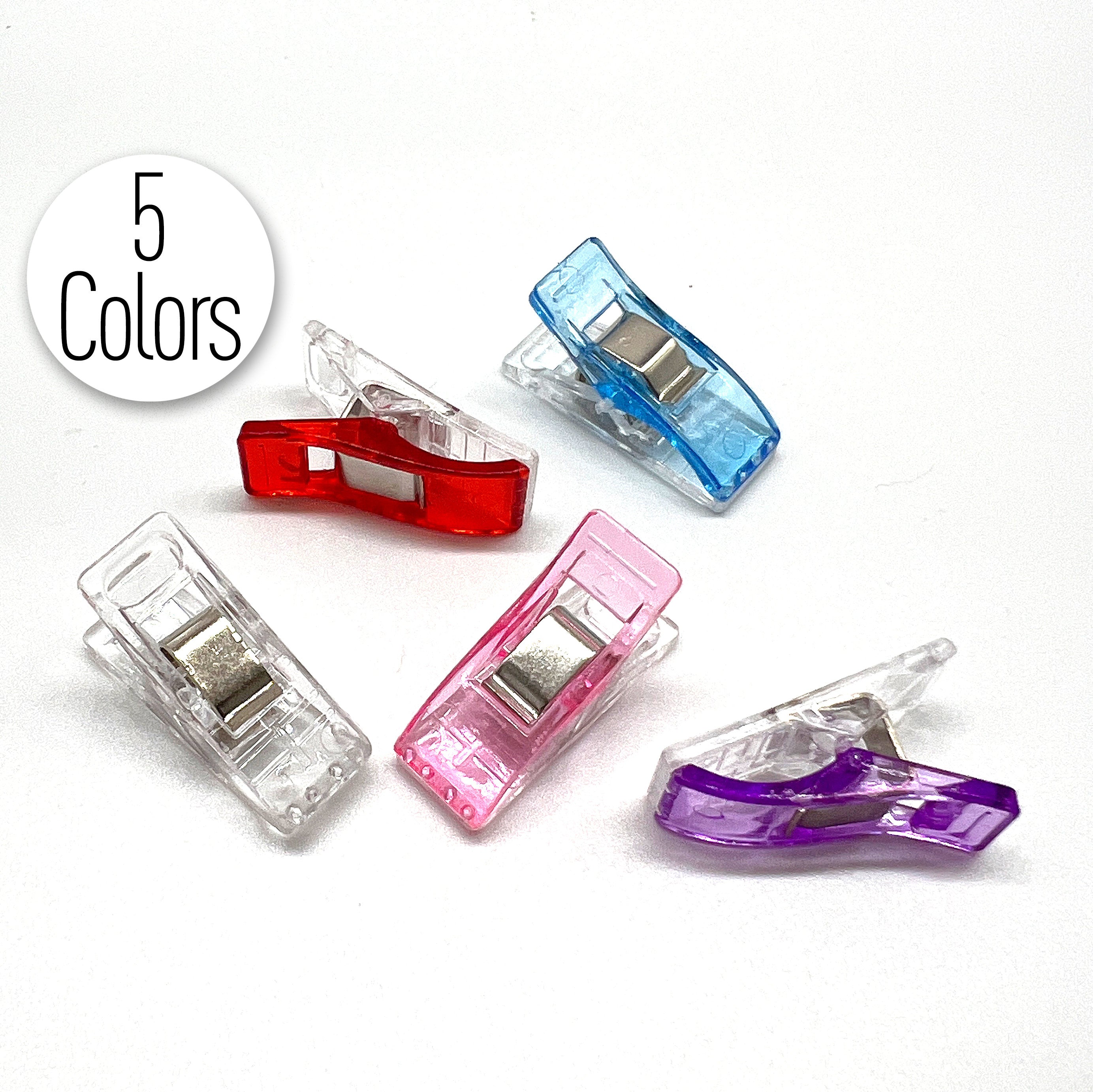 Set of 10 Handy Sewing Pattern Clips– in 5 colors - Stitch Love Studio