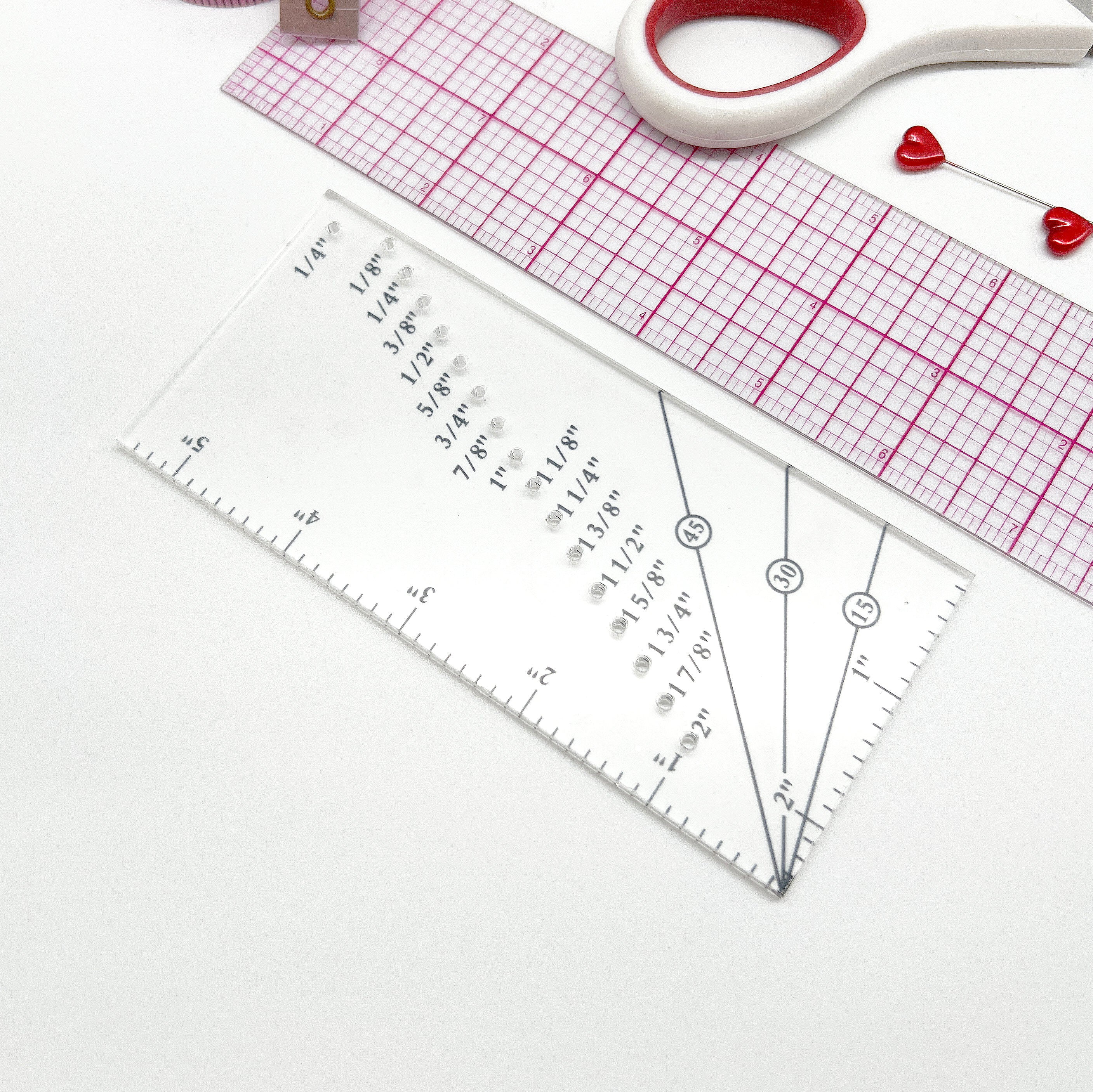 Acrylic Sewing Seam Guide Seam Allowance Guide Ruler, 1/8 to 2 Inch St –  Stitch Love Studio