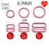 CLEARANCE- 5 Pair of Rings OR Sliders Bra Strap Sliders in Dusty Pink for Bra making or Swimwear - 1/4"/6mm, 3/8"/10mm, 1/2"/12mm - Stitch Love Studio