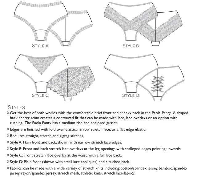 PDF Primrose Dawn Sewing Pattern- Paola Cheeky Panty - Stitch Love Studio