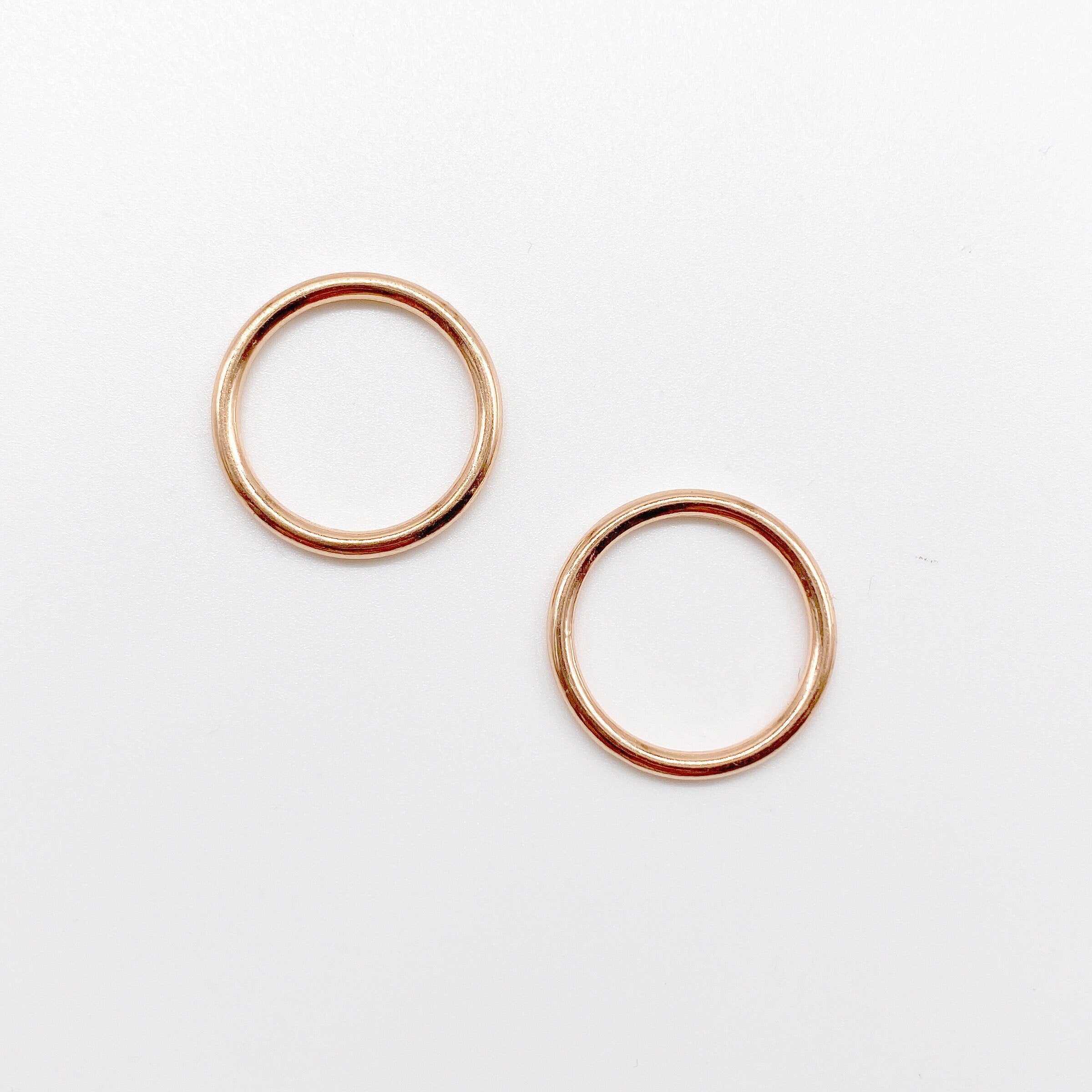 Set of 2 Thicker Rings OR 2 Tall Thick Sliders in Rose Gold for Swimwear or Bra making- 1/4"/6mm, 3/8"/10mm, 1/2"/12mm, 5/8"/15mm - Stitch Love Studio