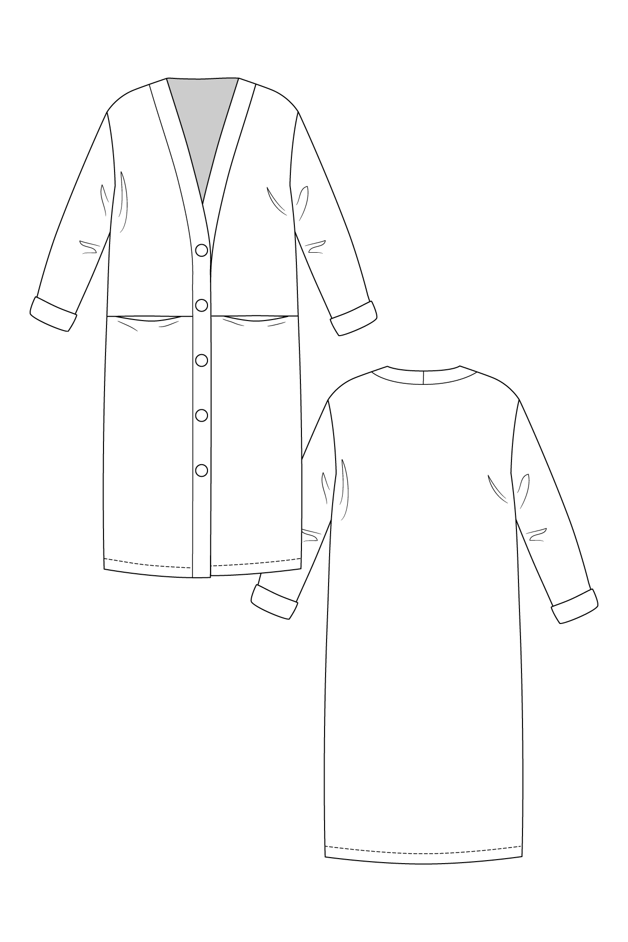 PDF Named Clothing Pattern- Esme Maxi Cardigan - Stitch Love Studio
