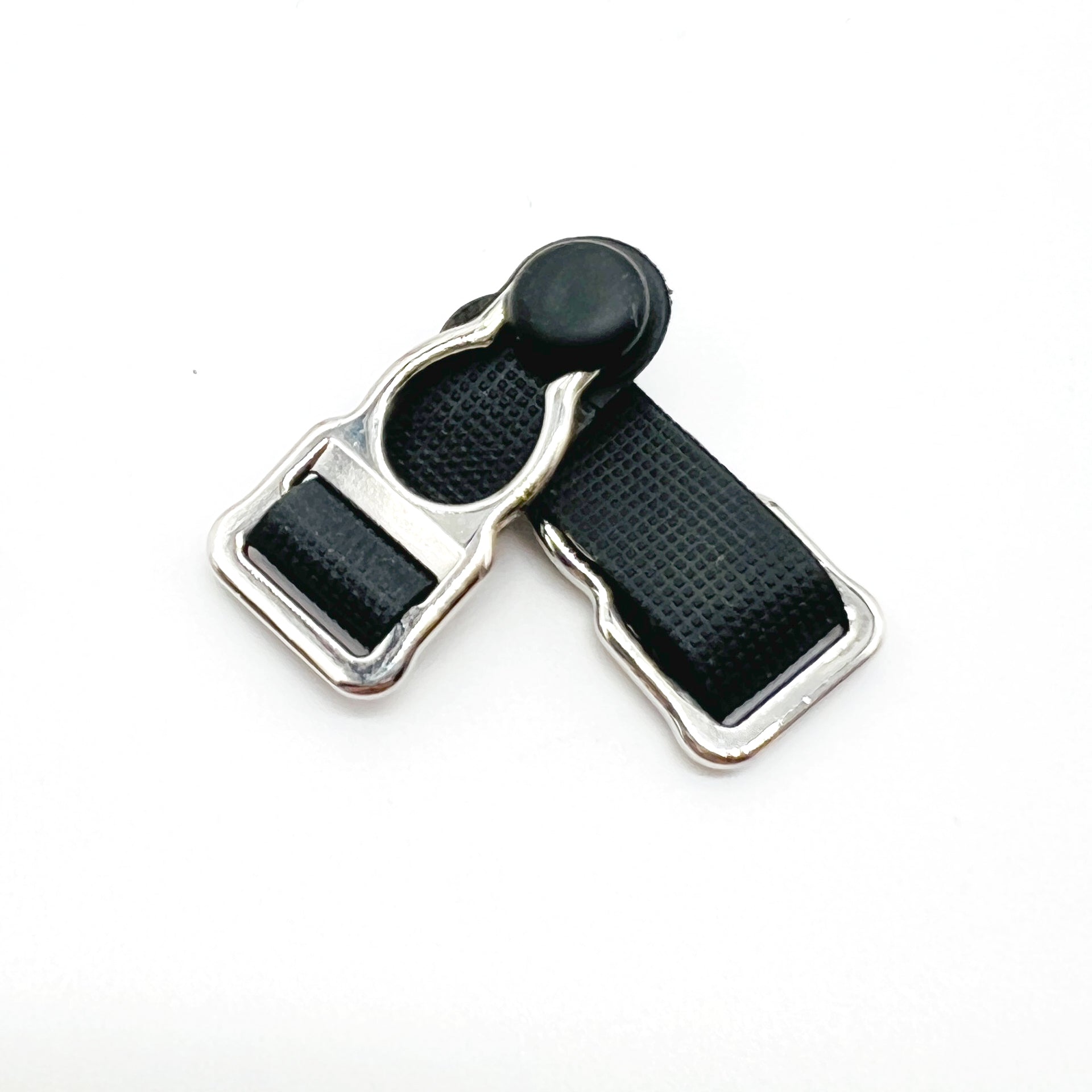 3/8" (10mm) or 1/2" (12mm) Garter Clips- Set of 4 Black/Silver / 1/2" 3/8" (10mm) or 1/2" (12mm) Garter Clips- Set of 4 Black/Silver / 1/2"