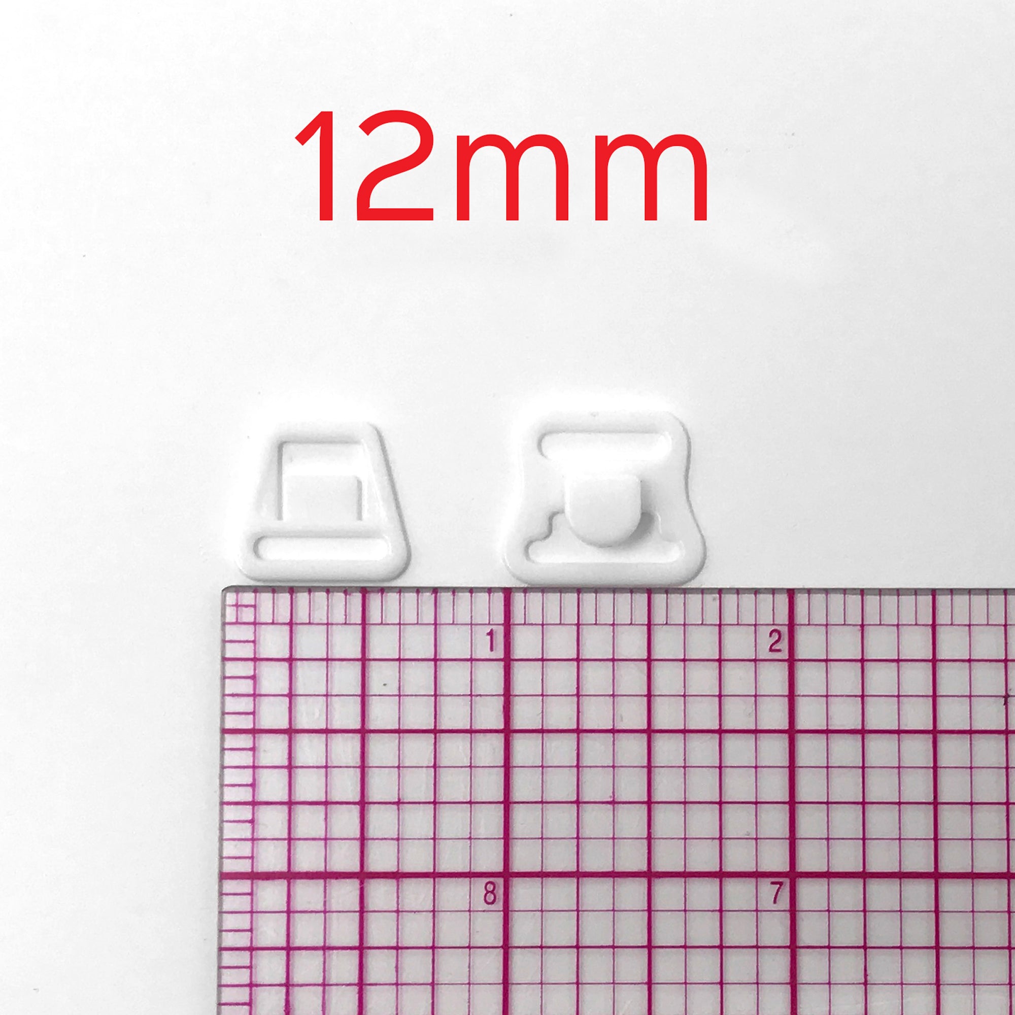 1/2" (12mm) or 3/4" (18mm) Maternity Bra Strap Hooks in Black, White & Ivory- Set of 2