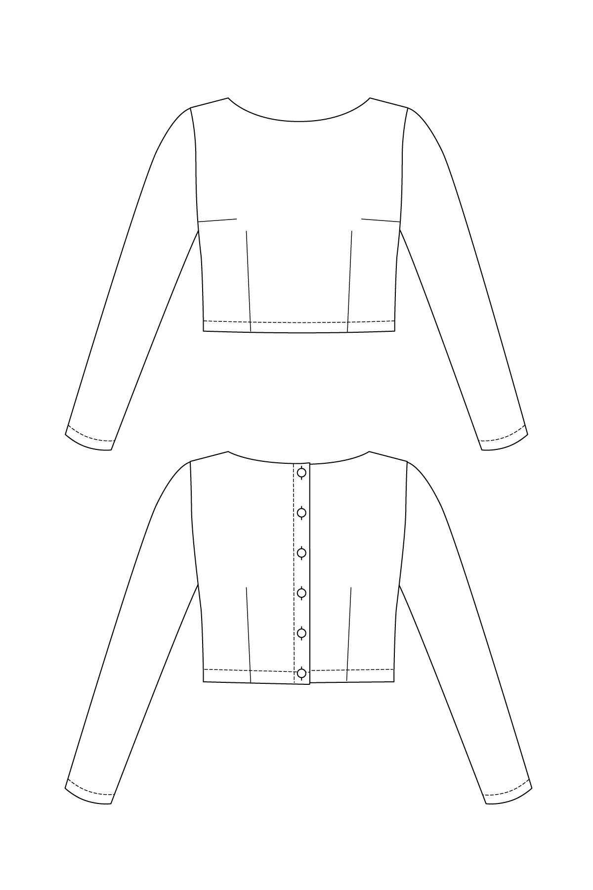 PDF Named Clothing Pattern- Kanerva Button-Back Tee - Stitch Love Studio