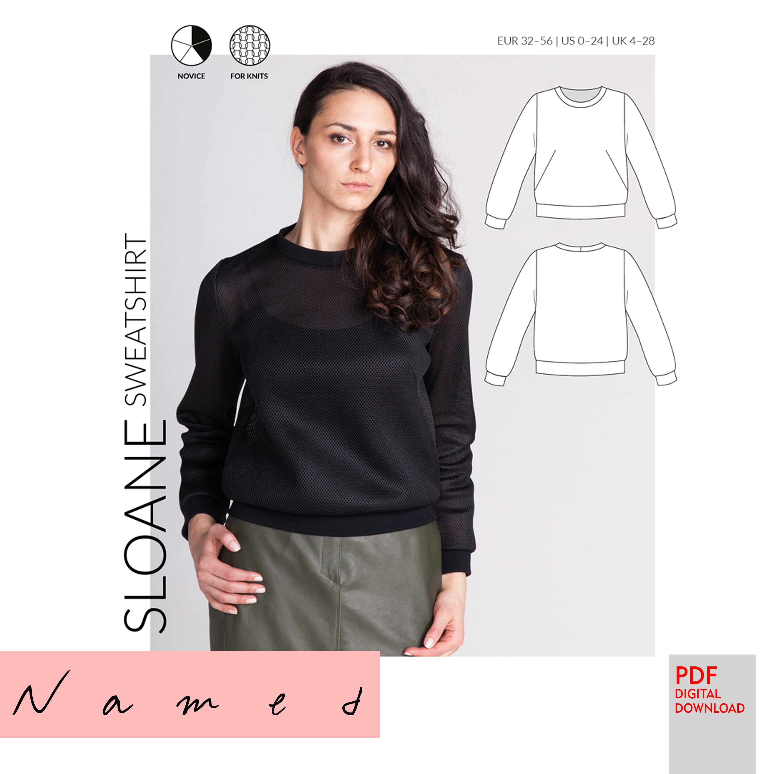 PDF Named Clothing Pattern- Sloane Sweatshirt
