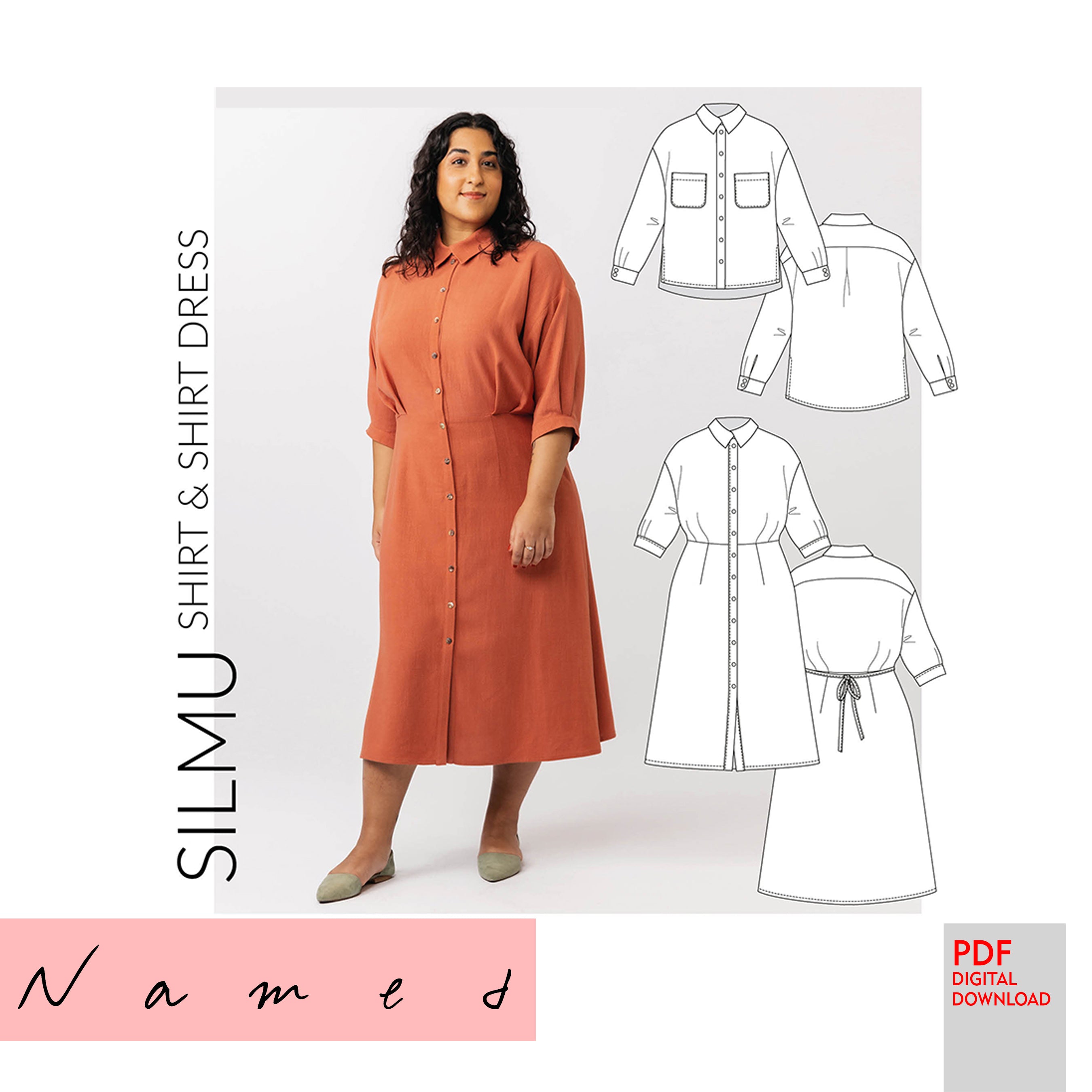 PDF Named Clothing Pattern- Silmu Shirt & Shirt Dress
