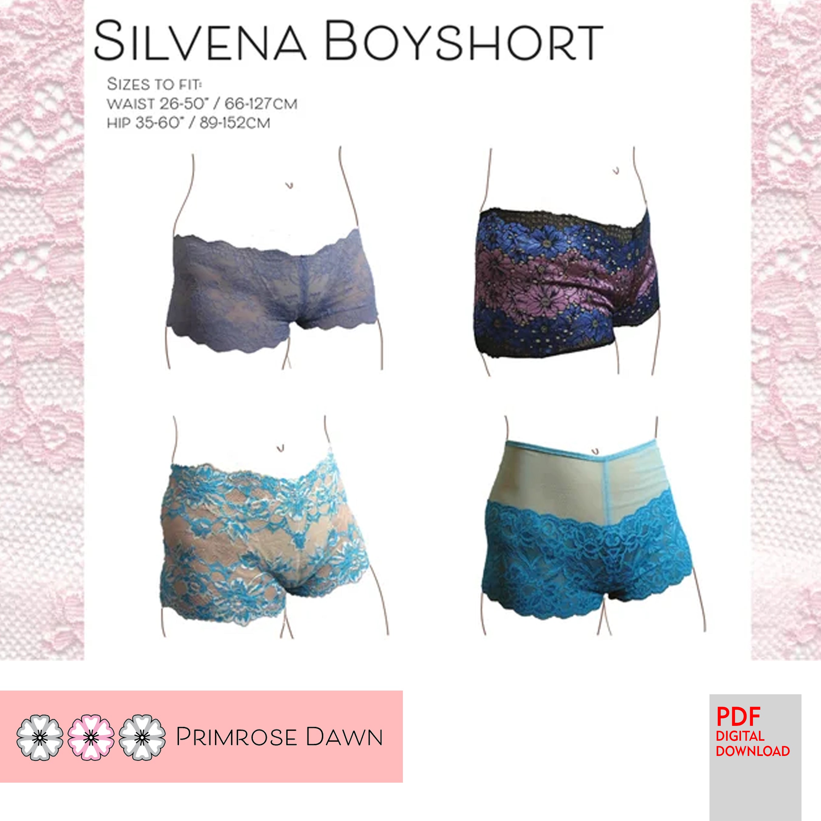 PDF Primrose Dawn Sewing Pattern- Silvena Boyshort - Stitch Love Studio