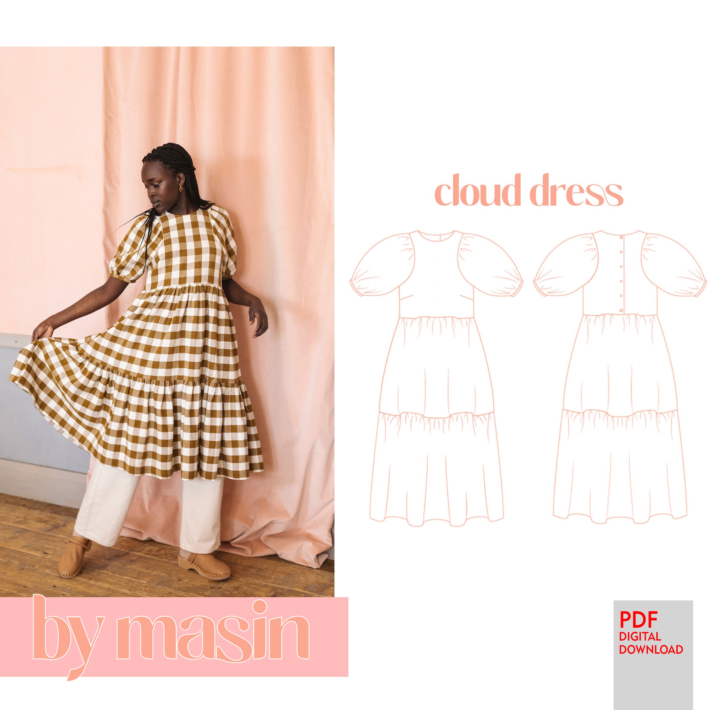 PDF by Masin Sewing Pattern- Cloud Dress - Stitch Love Studio