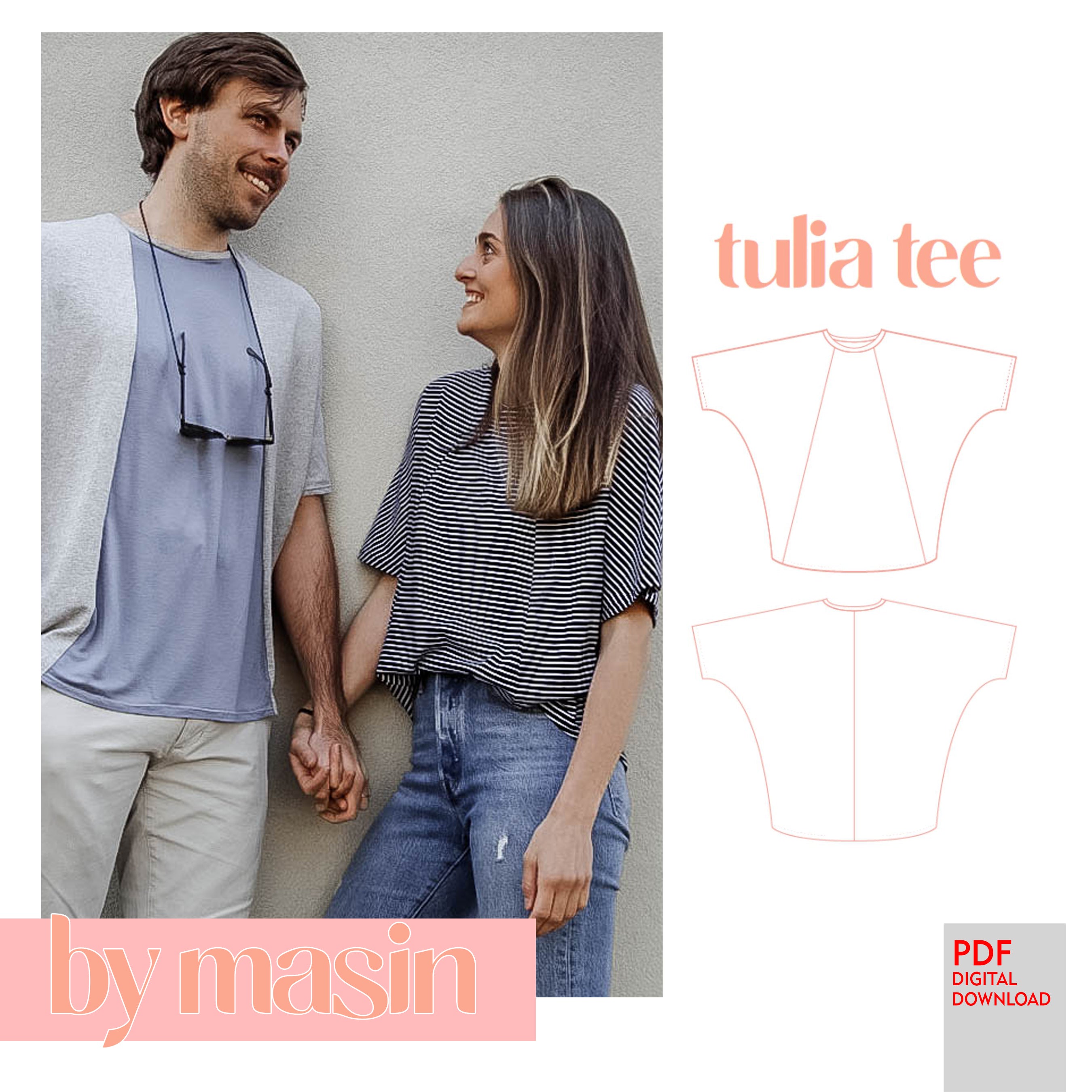 PDF by Masin Sewing Pattern- Tulia Tee - Stitch Love Studio