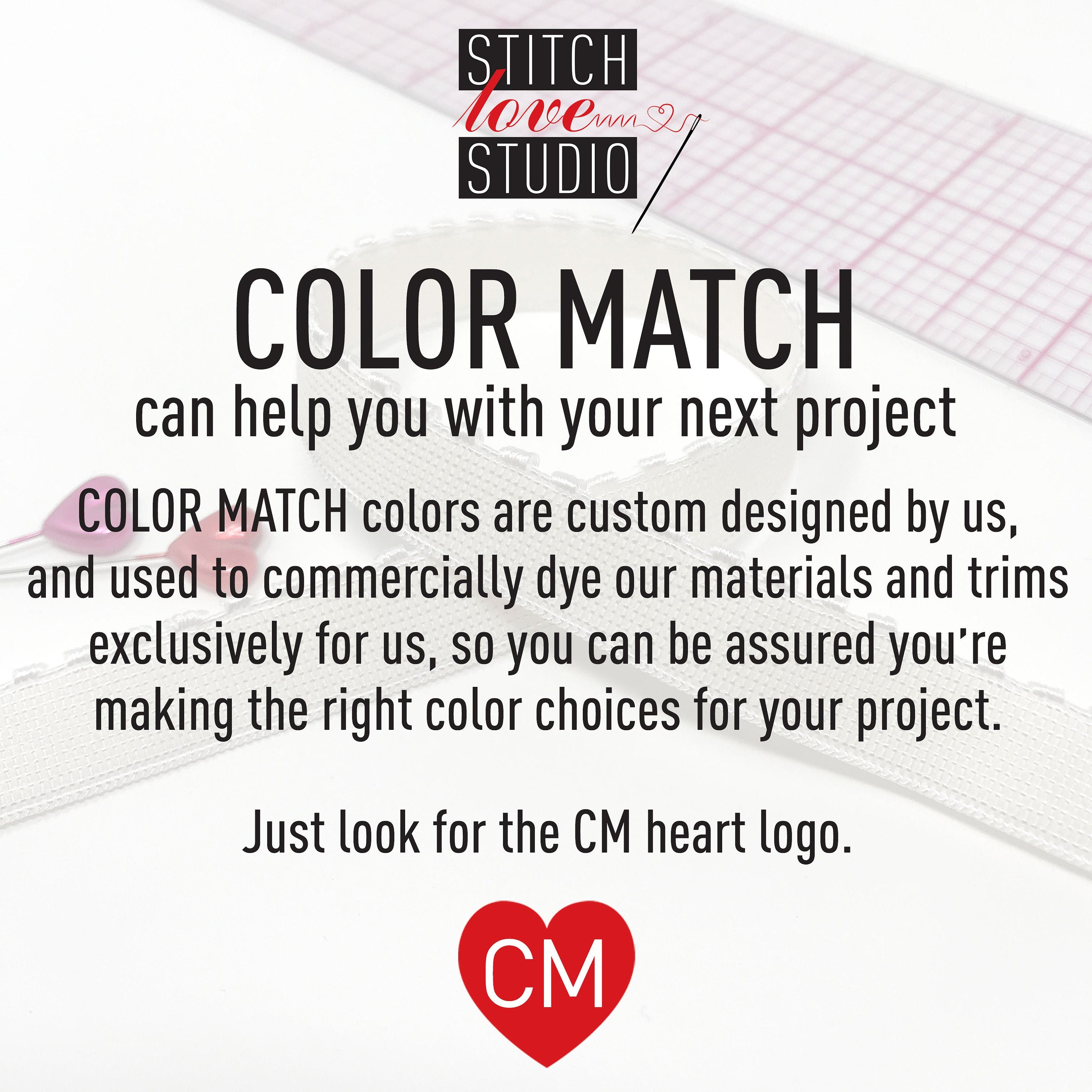 Stitch Love Studio Color Match colors. Just look for the CM heart logo.