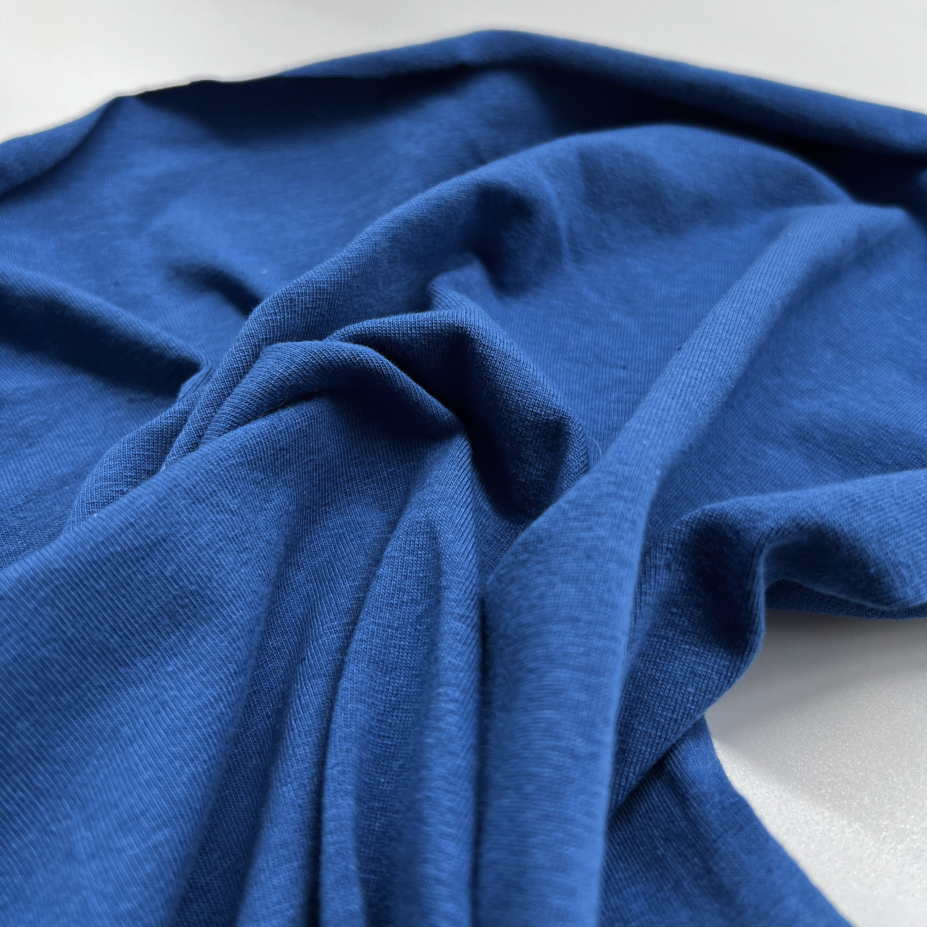 CLEARANCE- Blue Cotton Spandex Knit Jersey Fabric– by 2 Yard Pieces