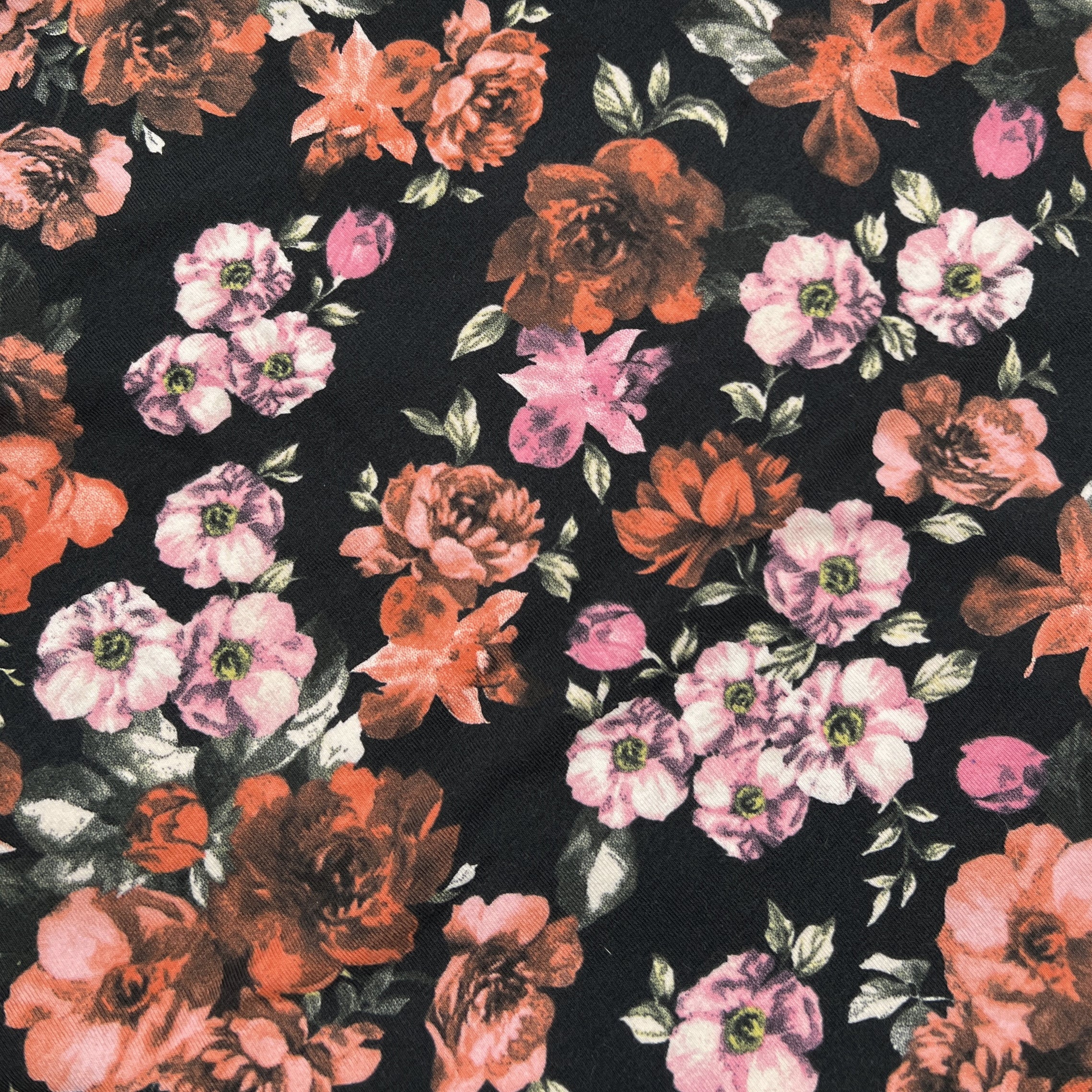 CLEARANCE- 1 YARD Cotton Spandex Knit Jersey Fabric in 2 Prints